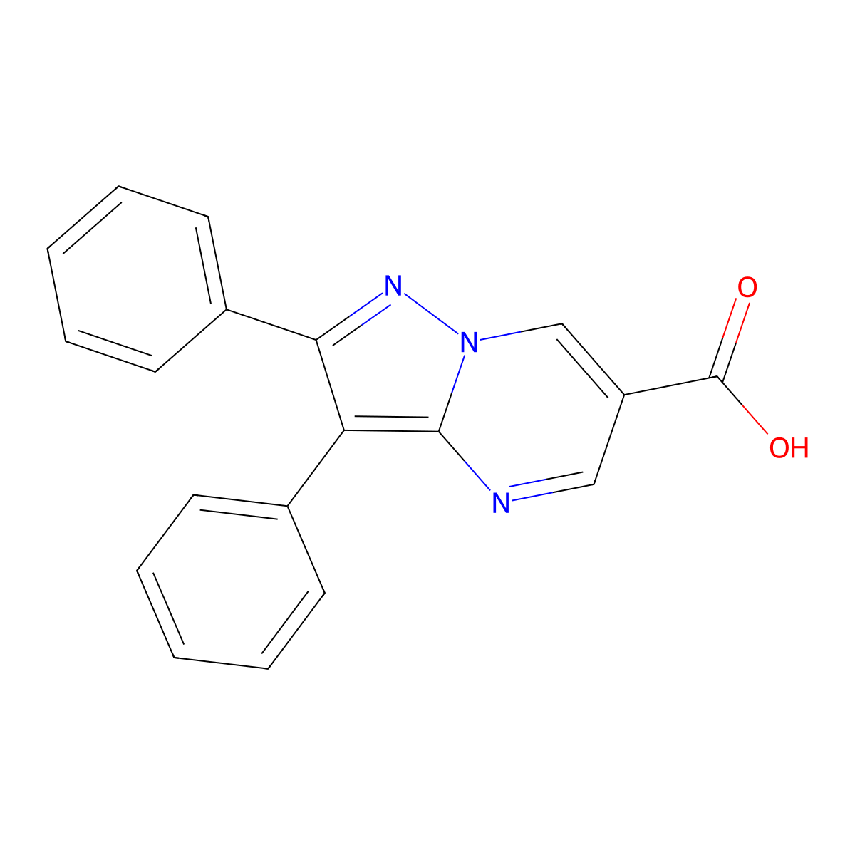 2,3-Diphenylpyrazolo[1,5-a]pyrimidine-6-carboxylic acid molecular structure, CAS 1221724-32-8