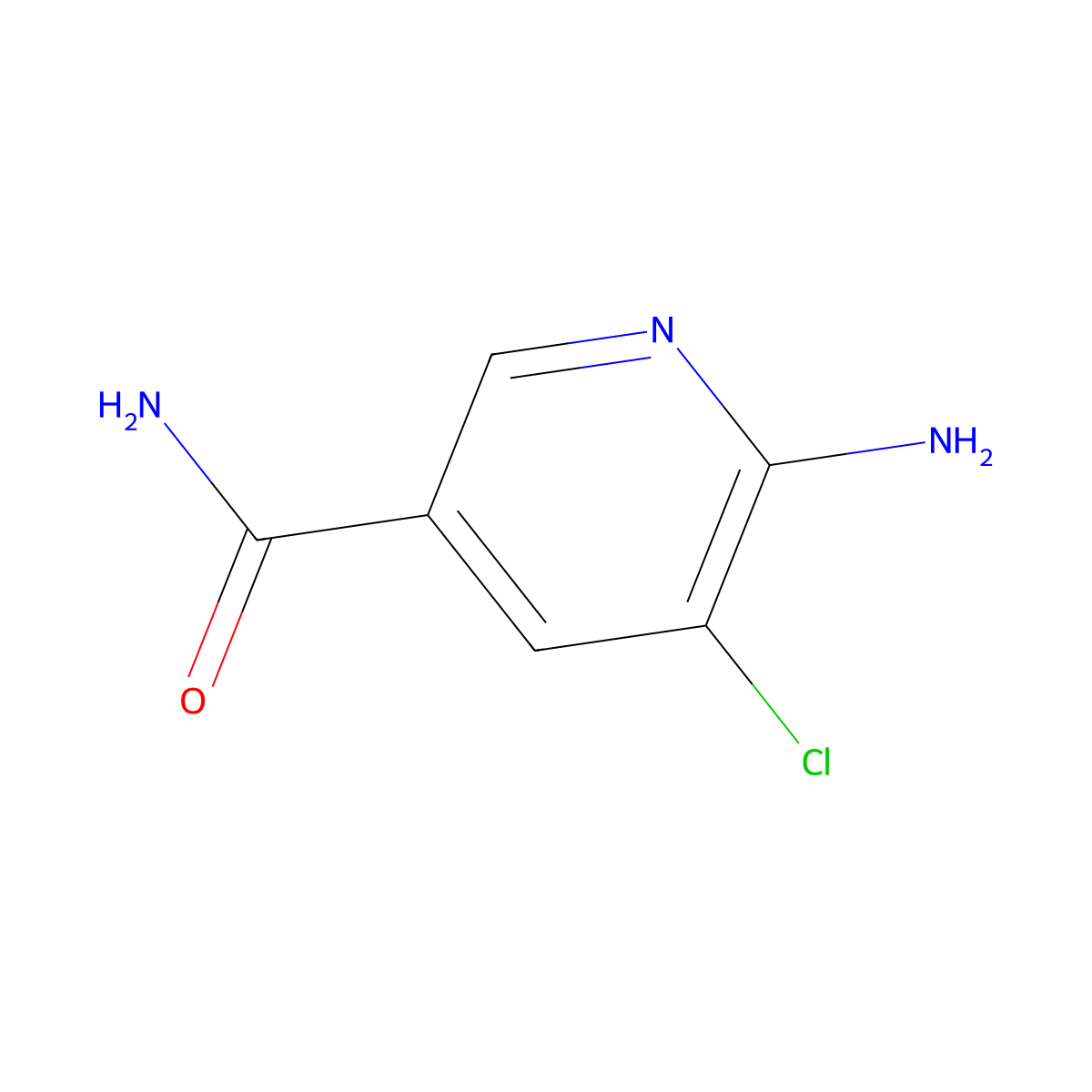 6-Amino-5-chloropyridine-3-carboxamide molecular structure, CAS 1221724-36-2