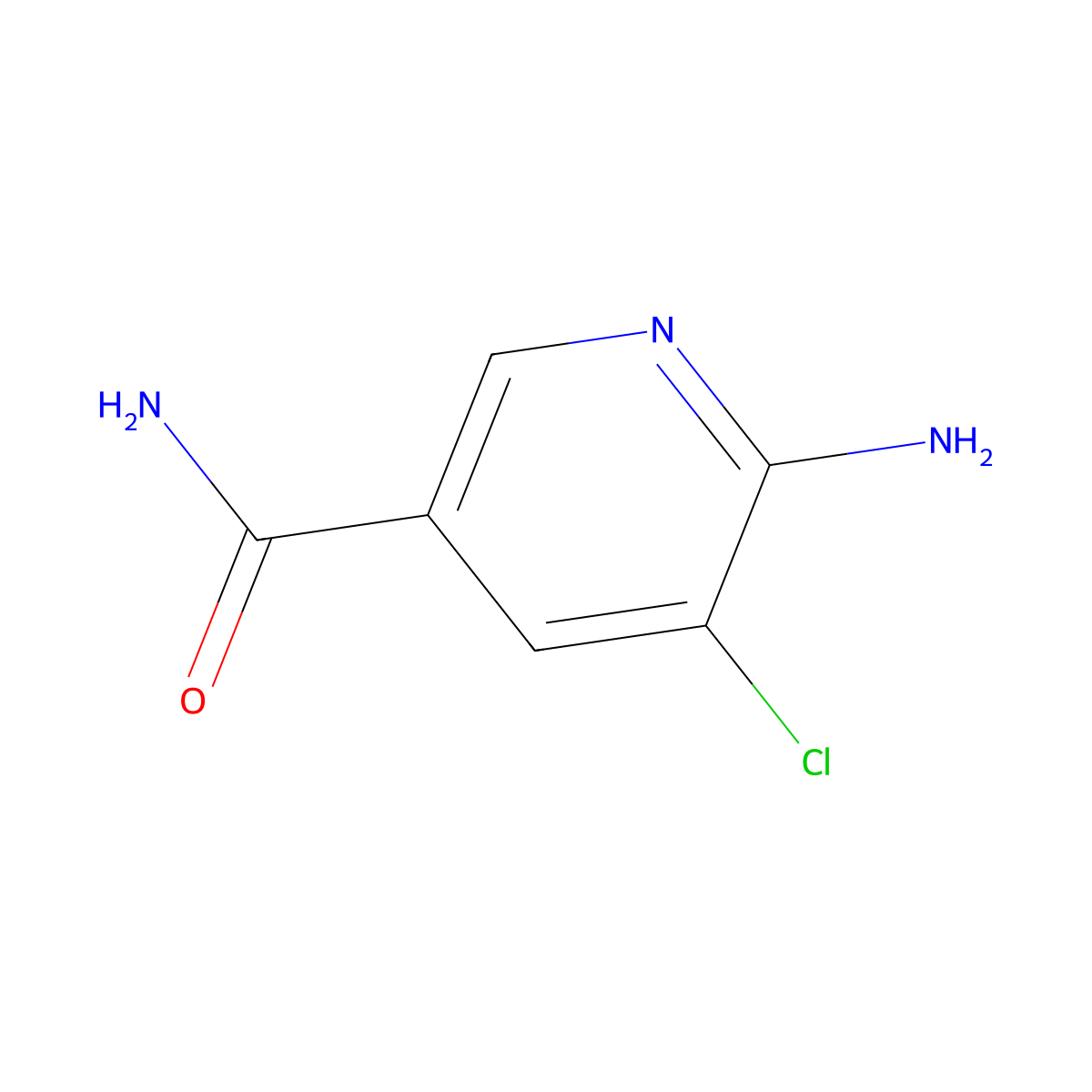 6-Amino-5-chloropyridine-3-carboxamide molecular structure, CAS 1221724-36-2