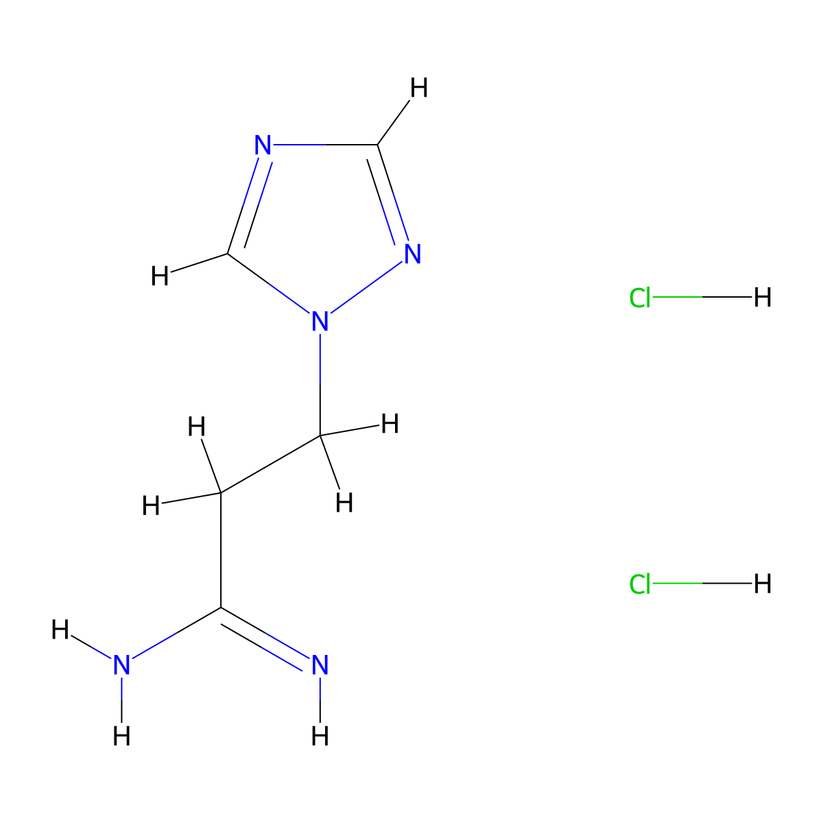 3-(1H-1,2,4-triazol-1-yl)propanimidamide dihydrochloride molecular structure, CAS 1221724-51-1