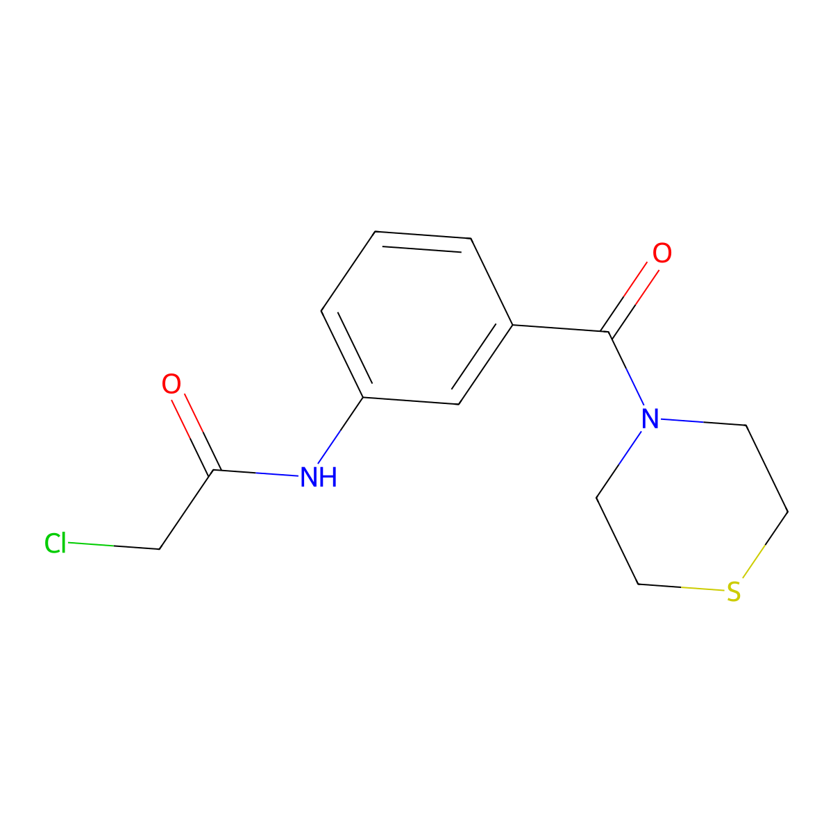 2-Chloro-N-(3-(4-thiomorpholinylcarbonyl)phenyl)acetamide molecular structure, CAS 1221724-55-5