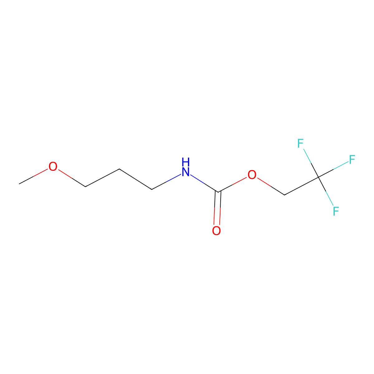 2,2,2-trifluoroethyl N-(3-methoxypropyl)carbamate molecular structure, CAS 1221724-58-8