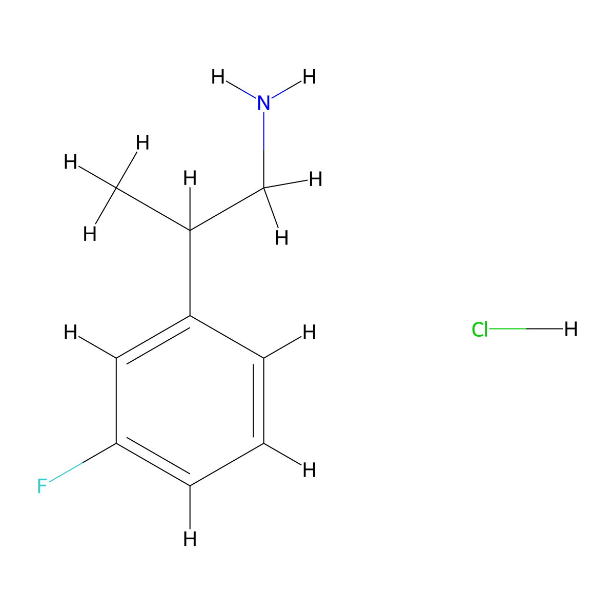 2-(3-Fluorophenyl)propan-1-amine hydrochloride molecular structure, CAS 1221724-60-2