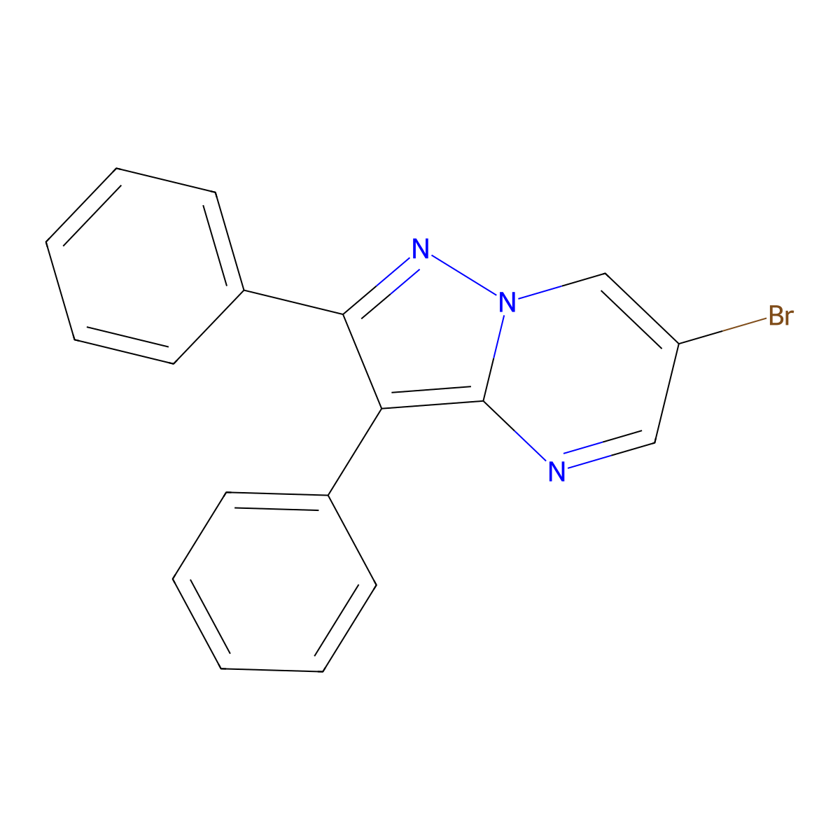 6-Bromo-2,3-diphenylpyrazolo[1,5-a]pyrimidine molecular structure, CAS 1221724-74-8