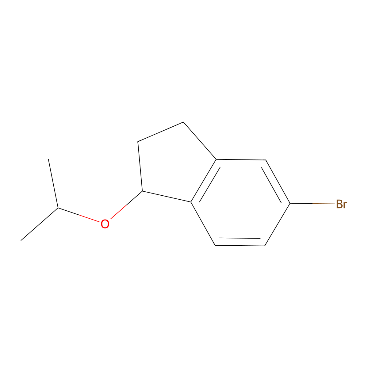 5-Bromo-2,3-dihydro-1-(1-methylethoxy)-1H-indene molecular structure, CAS 1221725-34-3