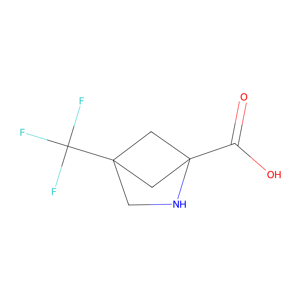 4-(Trifluoromethyl)-2-azabicyclo[2.1.1]hexane-1-carboxylic acid molecular structure, CAS 1221725-45-6