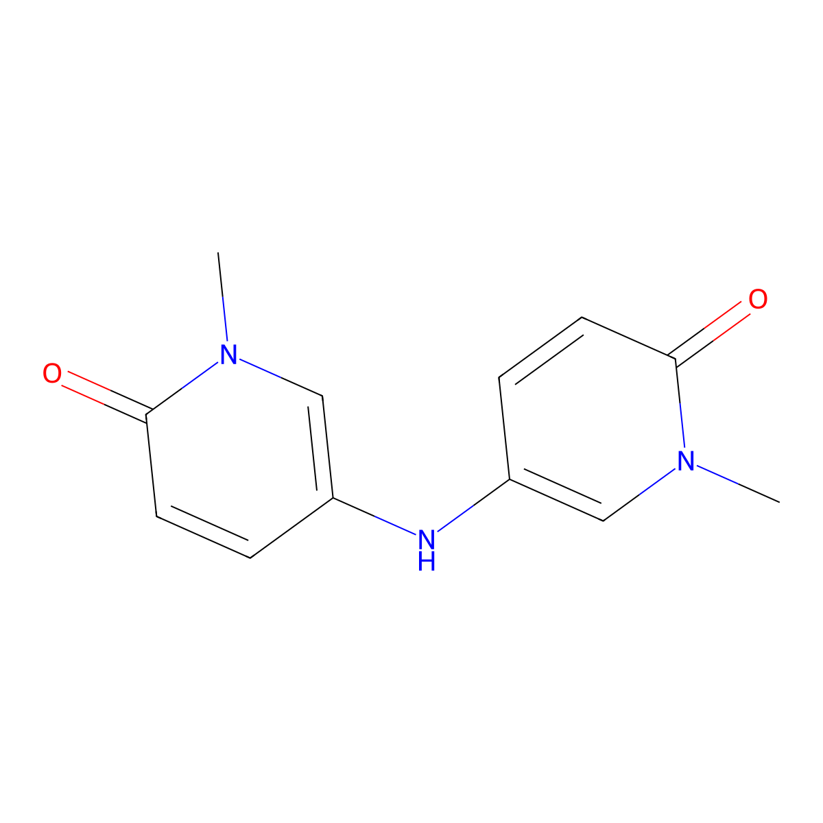 1-Methyl-5-[(1-methyl-6-oxo-1,6-dihydropyridin-3-yl)amino]-1,2-dihydropyridin-2-one molecular structure, CAS 1221725-53-6