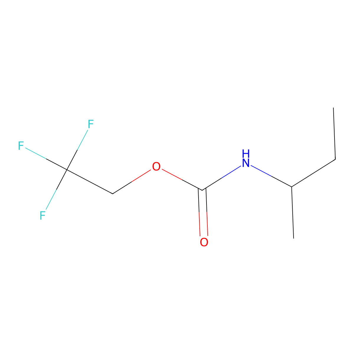 2,2,2-Trifluoroethyl N-(1-methylpropyl)carbamate molecular structure, CAS 1221725-57-0