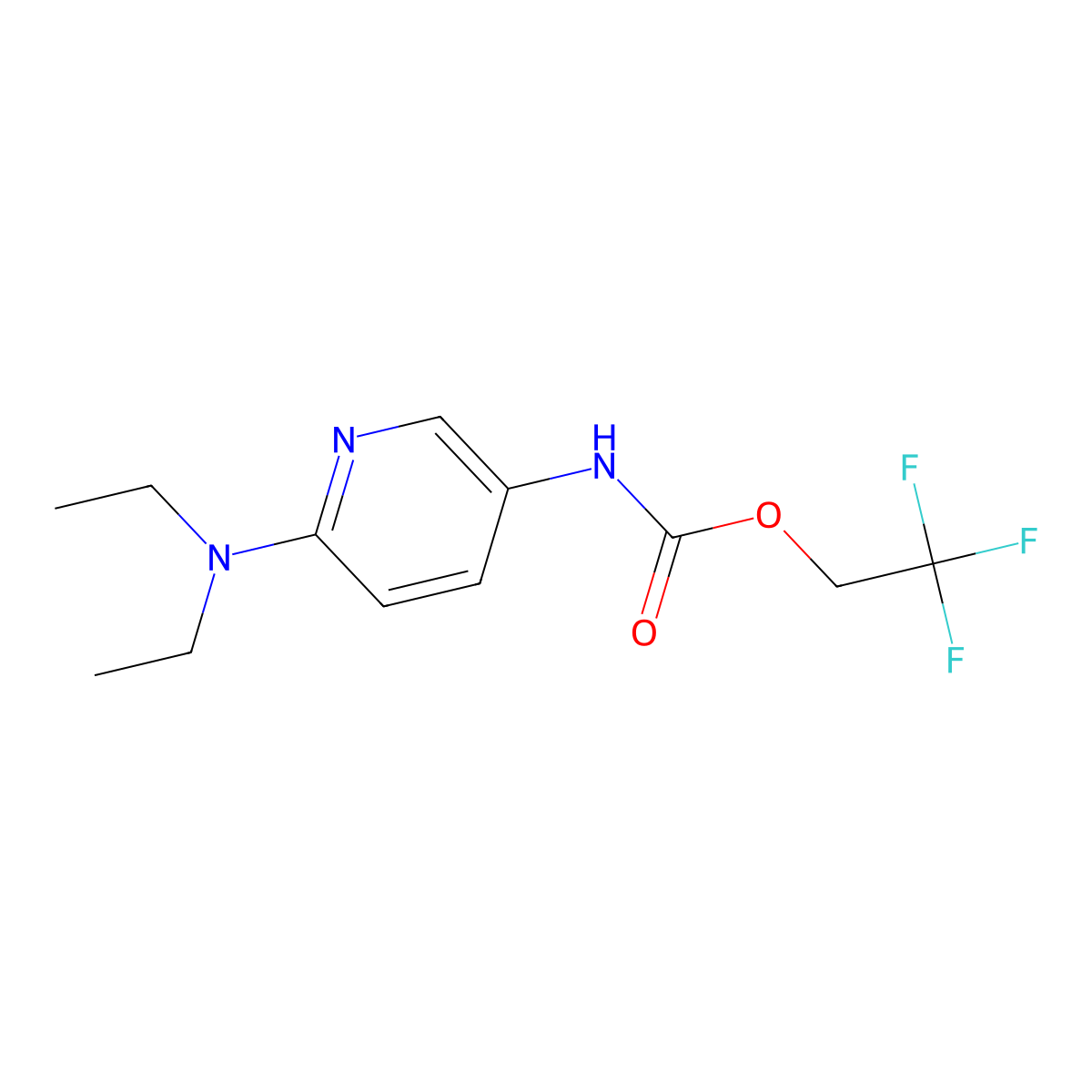 2,2,2-trifluoroethyl N-[6-(diethylamino)pyridin-3-yl]carbamate molecular structure, CAS 1221725-61-6