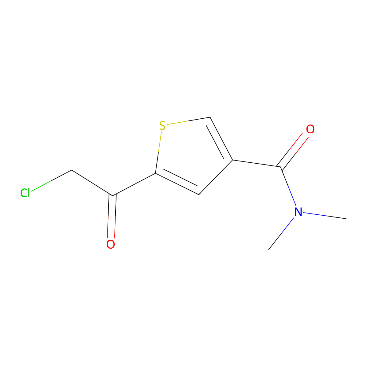5-(2-Chloroacetyl)-N,N-dimethyl-3-thiophenecarboxamide molecular structure, CAS 1221725-74-1