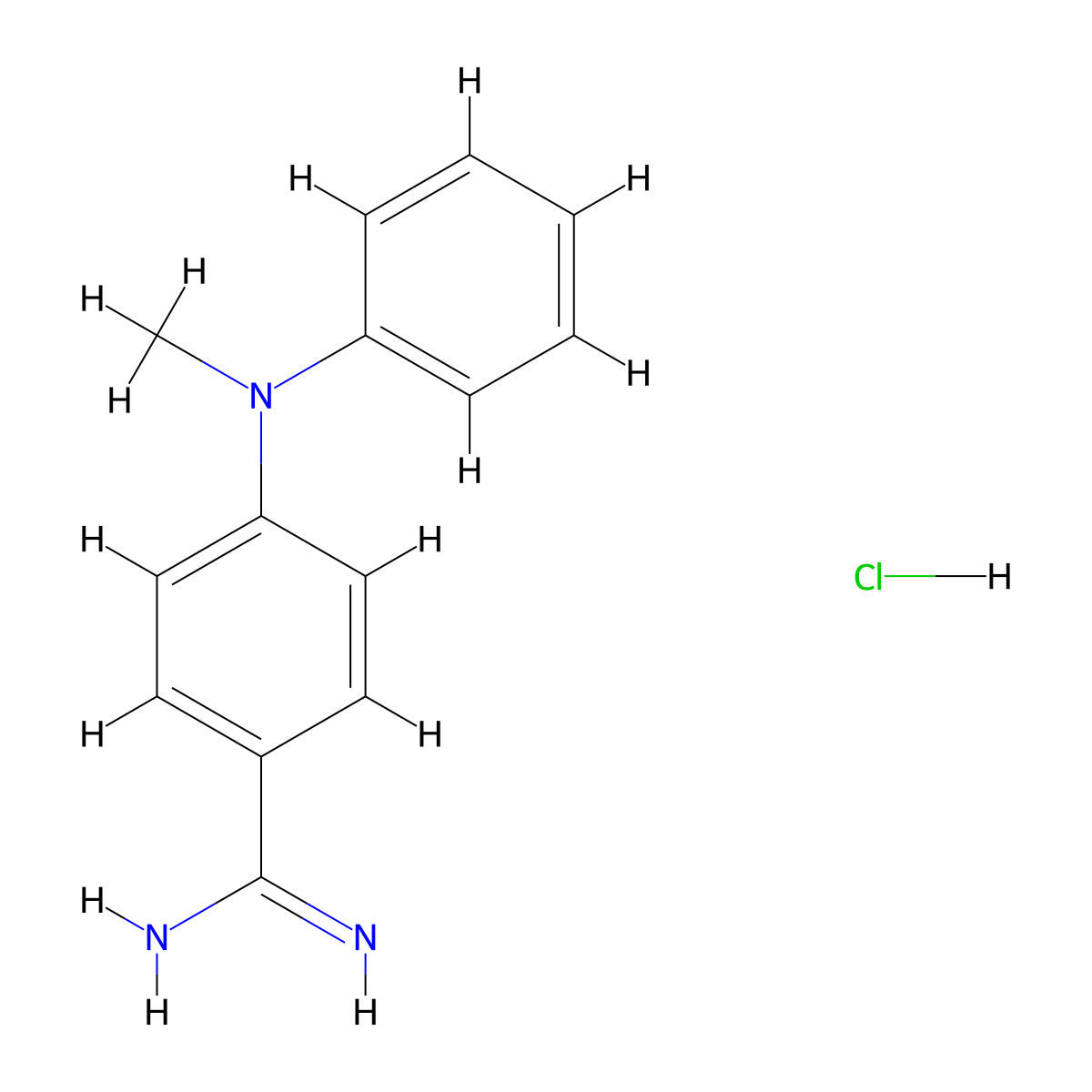 4-[Methyl(phenyl)amino]benzene-1-carboximidamide hydrochloride molecular structure, CAS 1221725-78-5