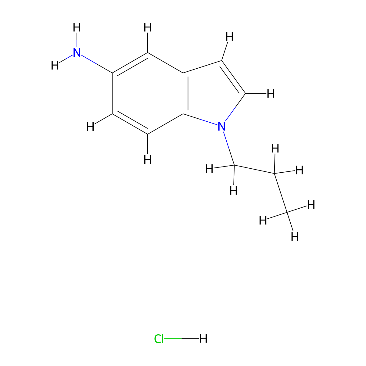 1-propyl-1H-indol-5-amine hydrochloride molecular structure, CAS 1221725-79-6