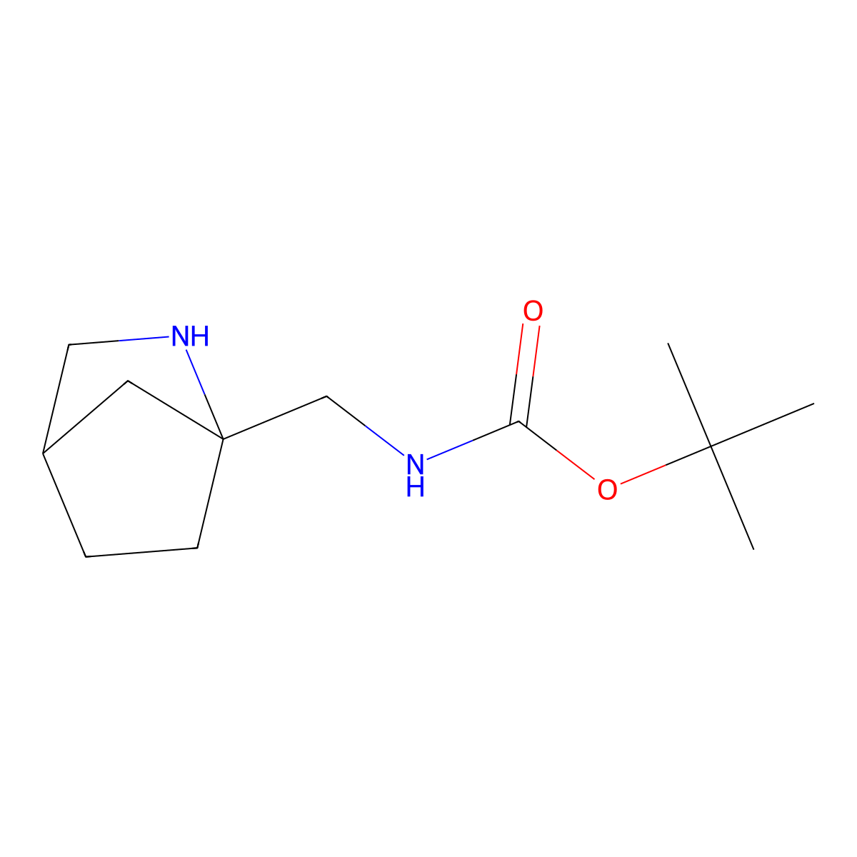 tert-butyl N-({2-azabicyclo[2.2.1]heptan-1-yl}methyl)carbamate molecular structure, CAS 1221725-82-1