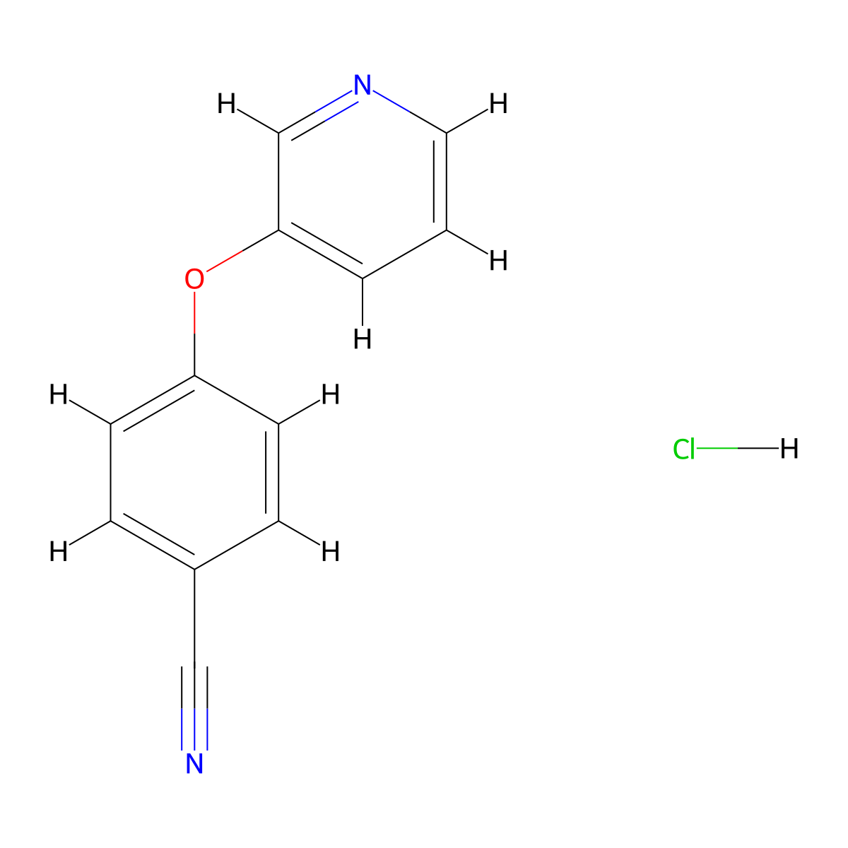 4-(Pyridin-3-yloxy)benzonitrile hydrochloride molecular structure, CAS 1221725-84-3
