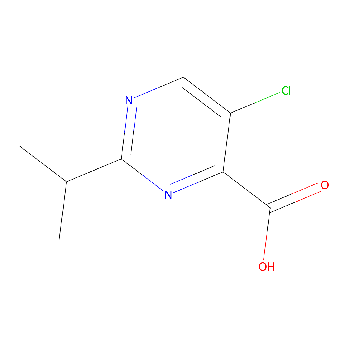 5-Chloro-2-(1-methylethyl)-4-pyrimidinecarboxylic acid molecular structure, CAS 1221725-88-7