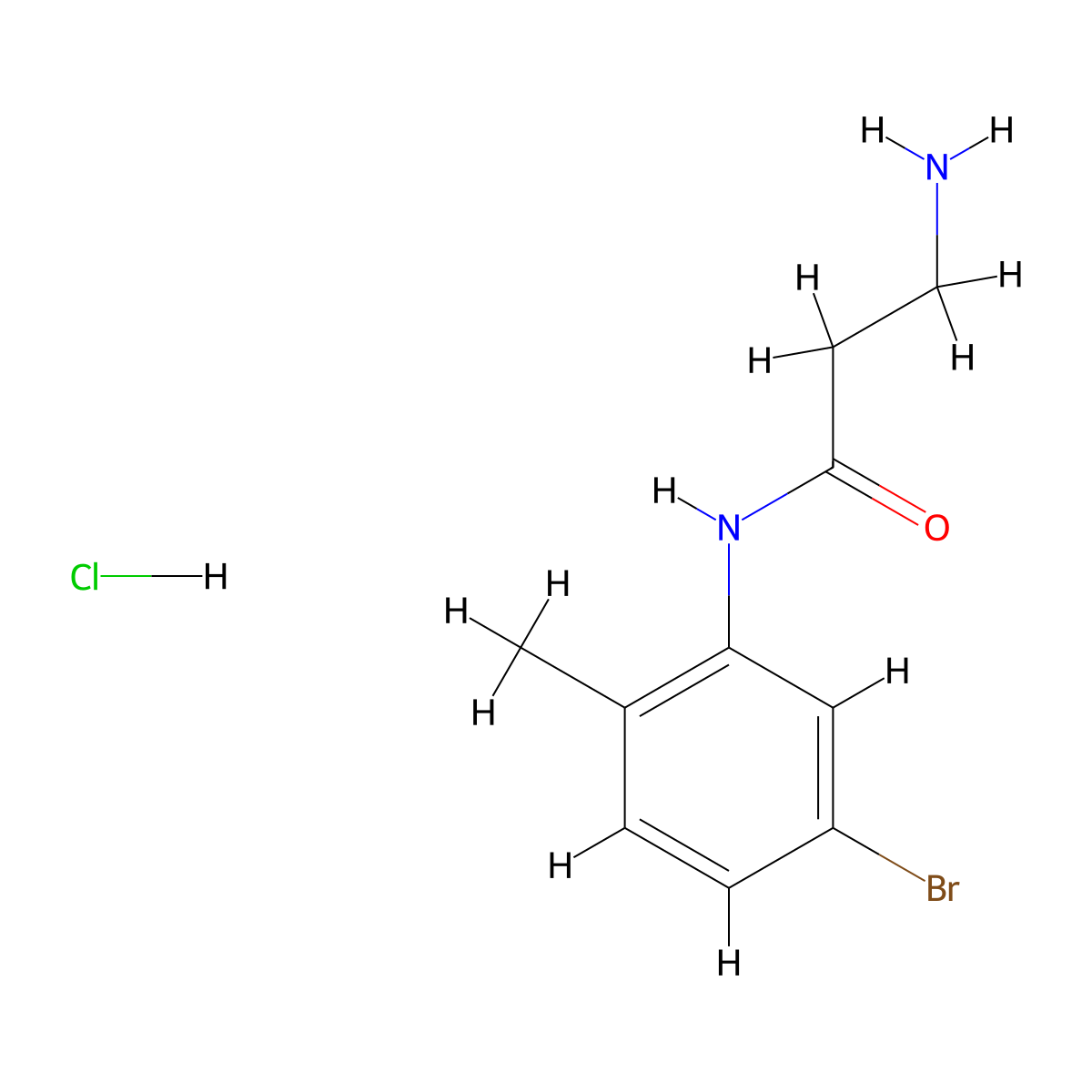 3-amino-N-(5-bromo-2-methylphenyl)propanamide hydrochloride molecular structure, CAS 1221725-92-3