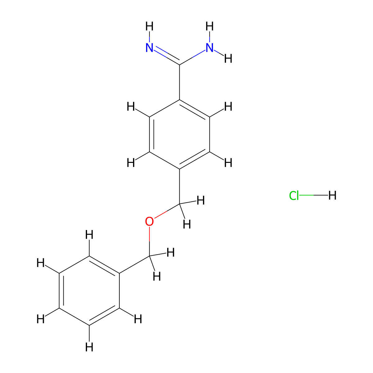 4-((Benzyloxy)methyl)benzene-1-carboximidamide hydrochloride molecular structure, CAS 1221725-98-9