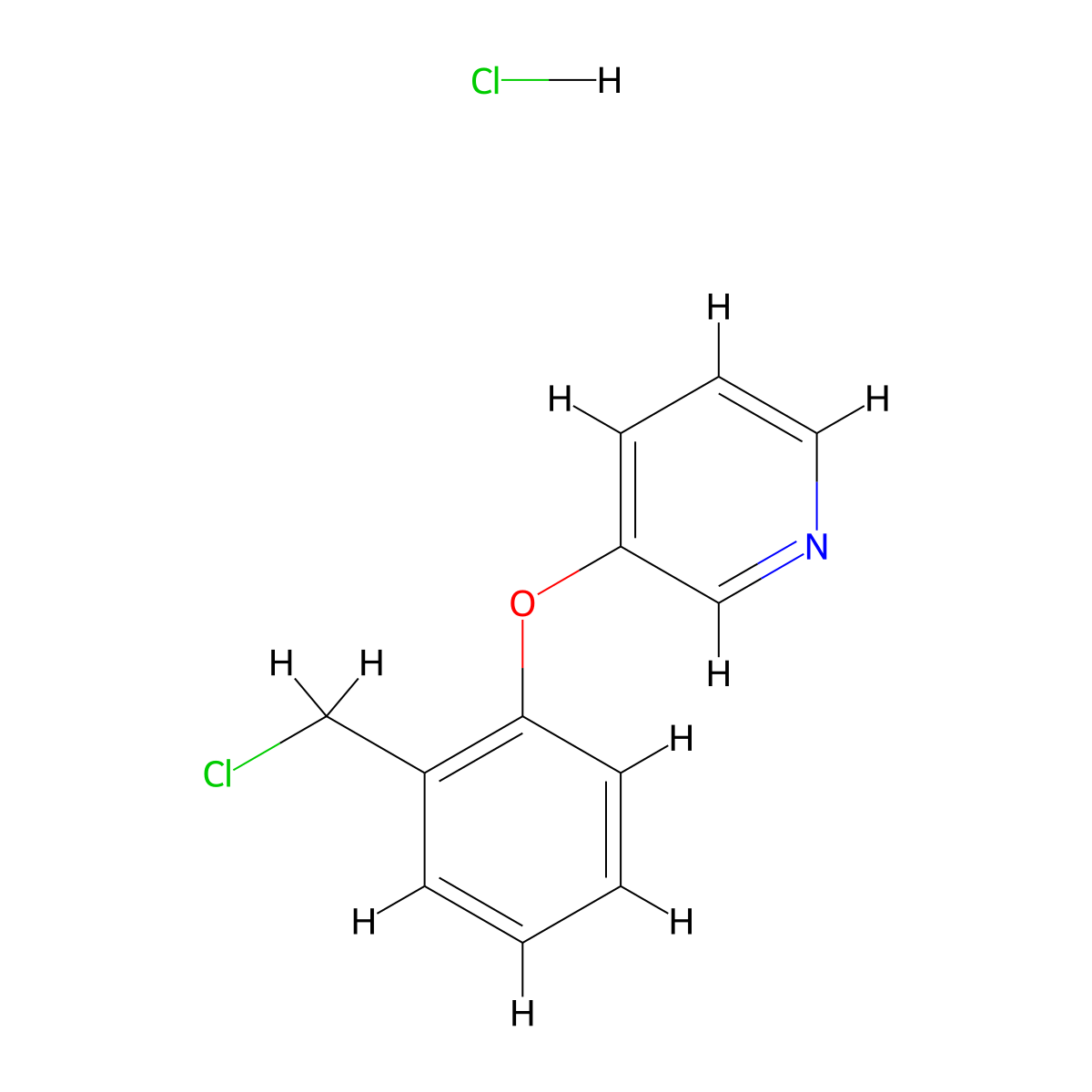 3-[2-(Chloromethyl)phenoxy]pyridine hydrochloride molecular structure, CAS 1221726-09-5