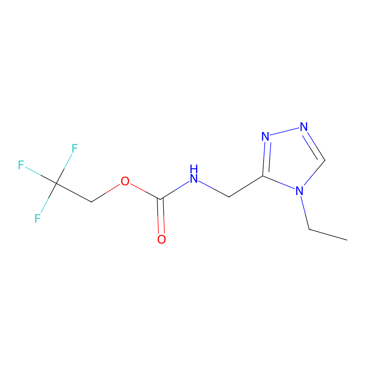 2,2,2-trifluoroethyl N-[(4-ethyl-4H-1,2,4-triazol-3-yl)methyl]carbamate molecular structure, CAS 1221726-18-6
