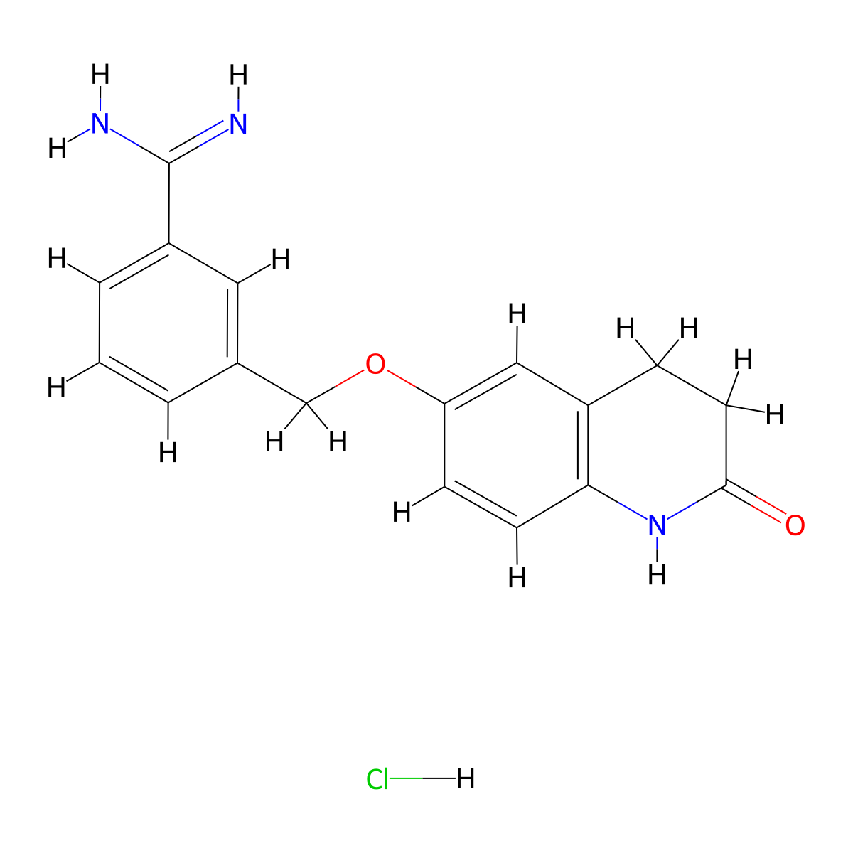 3-(((2-Oxo-1,2,3,4-tetrahydroquinolin-6-yl)oxy)methyl)benzene-1-carboximidamide hydrochloride molecular structure, CAS 1221726-19-7