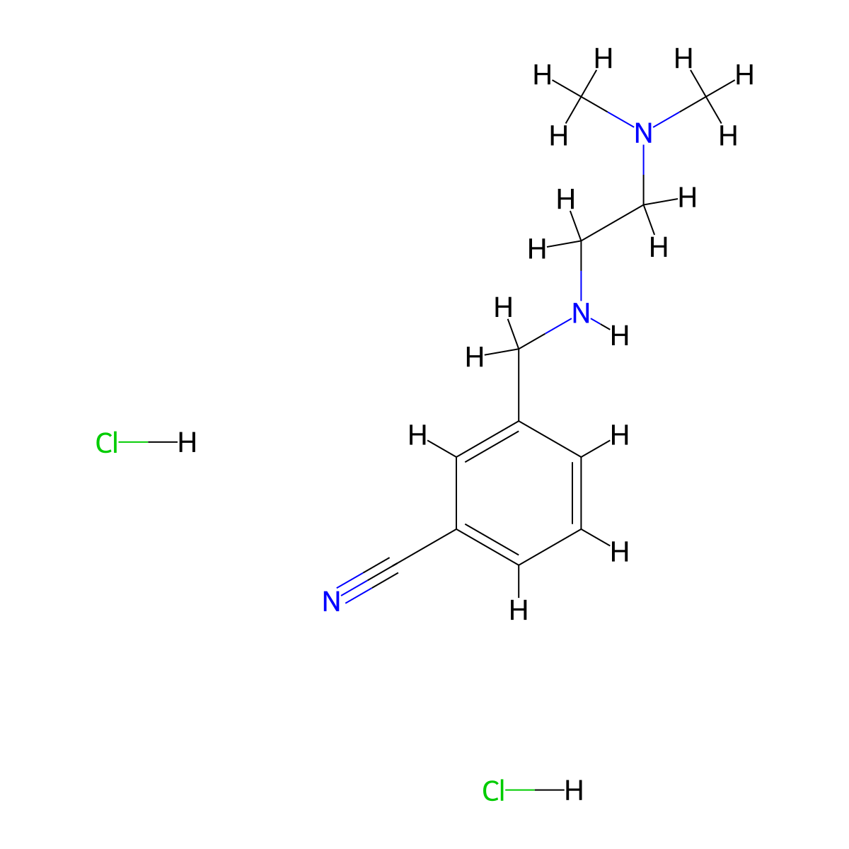 3-({[2-(Dimethylamino)ethyl]amino}methyl)benzonitrile dihydrochloride molecular structure, CAS 1221726-21-1