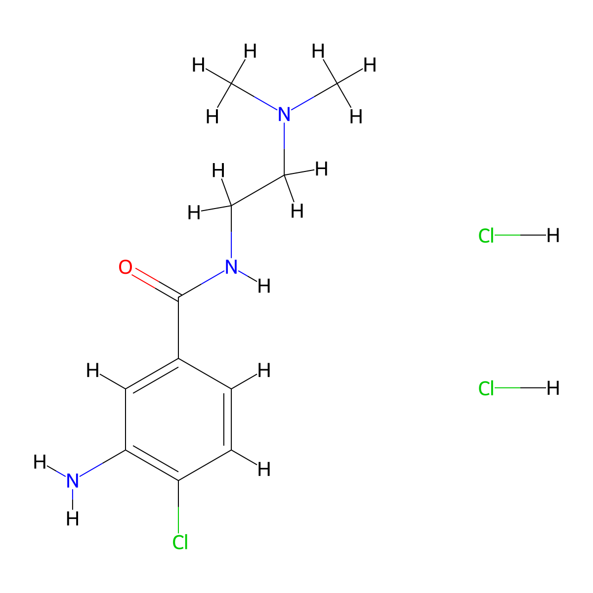 3-amino-4-chloro-N-[2-(dimethylamino)ethyl]benzamide dihydrochloride molecular structure, CAS 1221726-22-2