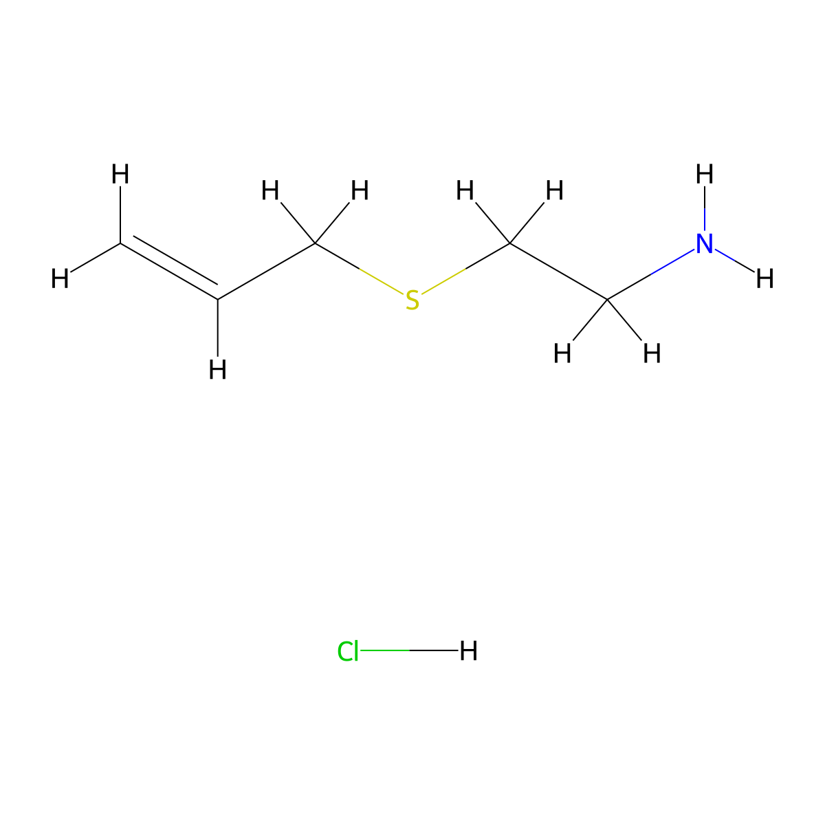 2-(Prop-2-en-1-ylsulfanyl)ethan-1-amine hydrochloride molecular structure, CAS 1221726-24-4