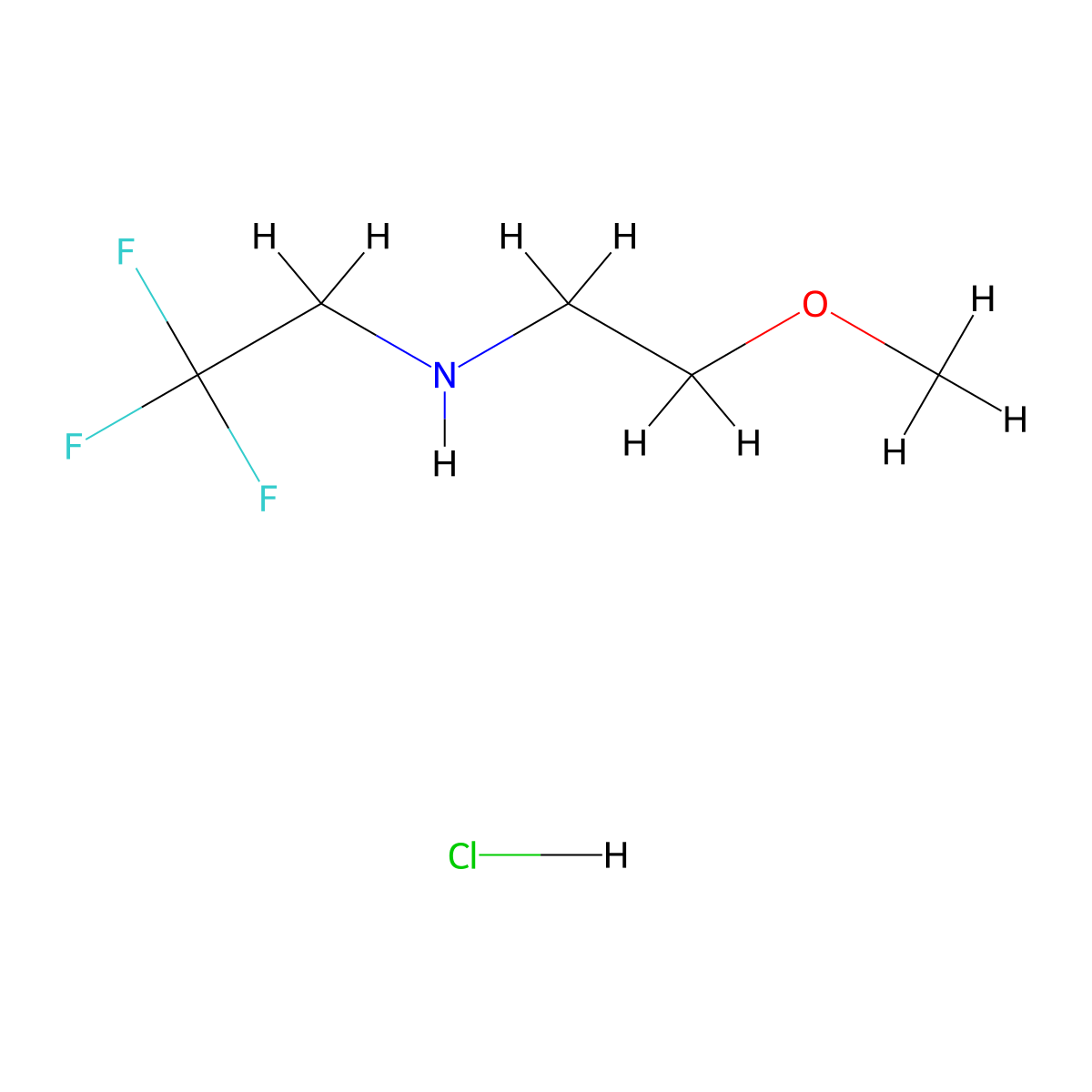 (2-Methoxyethyl)(2,2,2-trifluoroethyl)amine hydrochloride molecular structure, CAS 1221726-25-5
