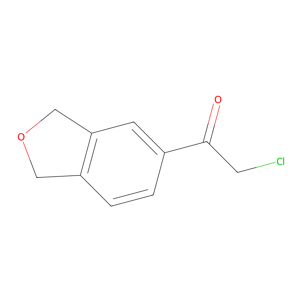 2-Chloro-1-(1,3-dihydro-2-benzofuran-5-yl)ethan-1-one molecular structure, CAS 1221726-28-8