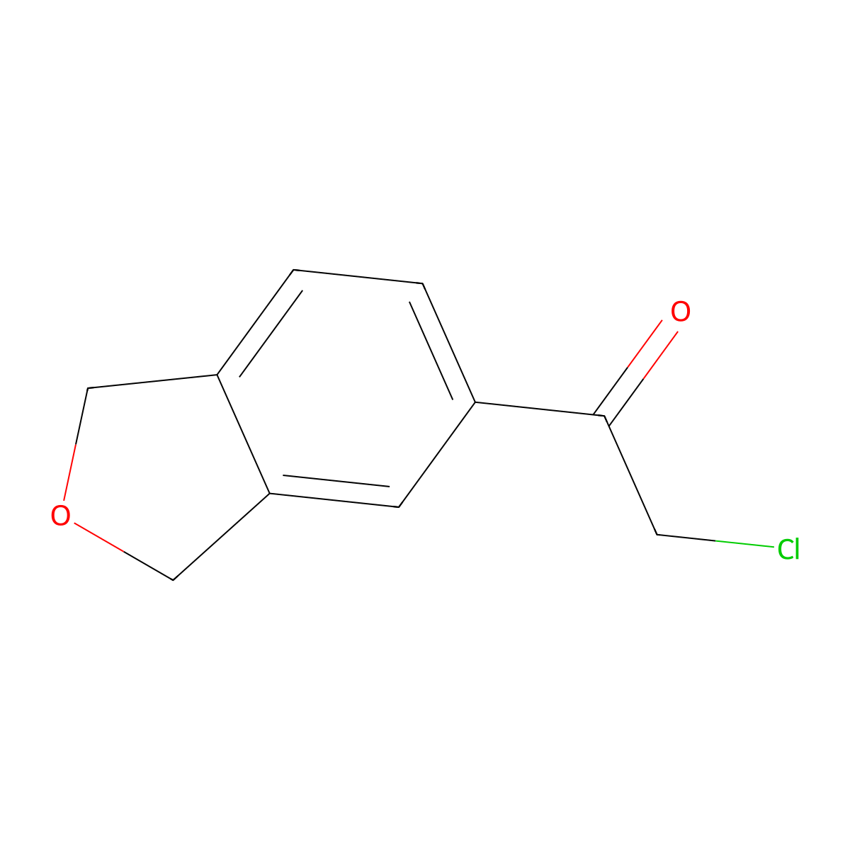 2-Chloro-1-(1,3-dihydro-2-benzofuran-5-yl)ethan-1-one molecular structure, CAS 1221726-28-8
