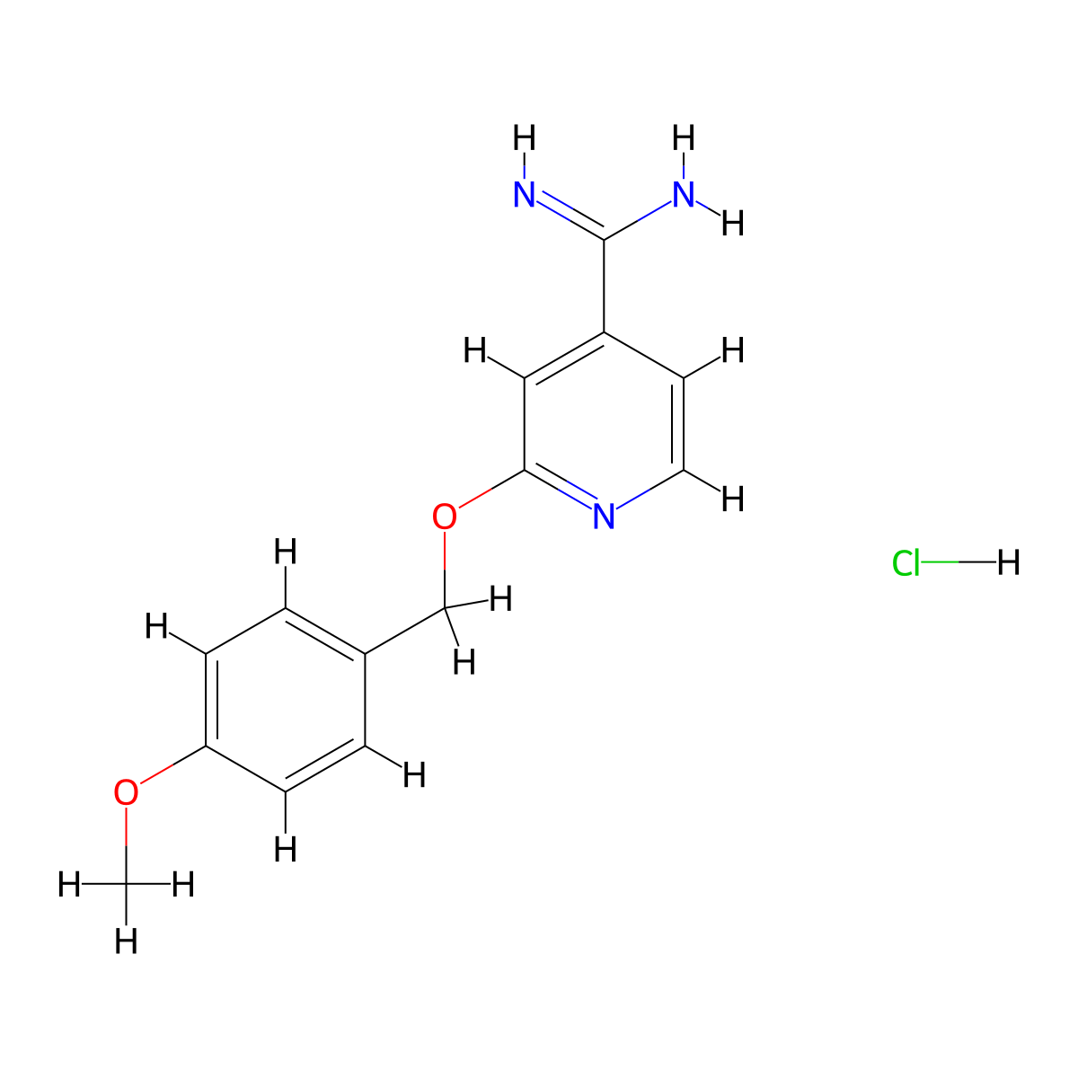 2-[(4-Methoxyphenyl)methoxy]pyridine-4-carboximidamide hydrochloride molecular structure, CAS 1221726-29-9