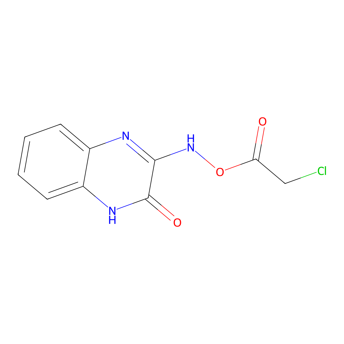(3-Oxo-1,2,3,4-tetrahydroquinoxalin-2-ylidene)amino 2-chloroacetate molecular structure, CAS 1221728-97-7