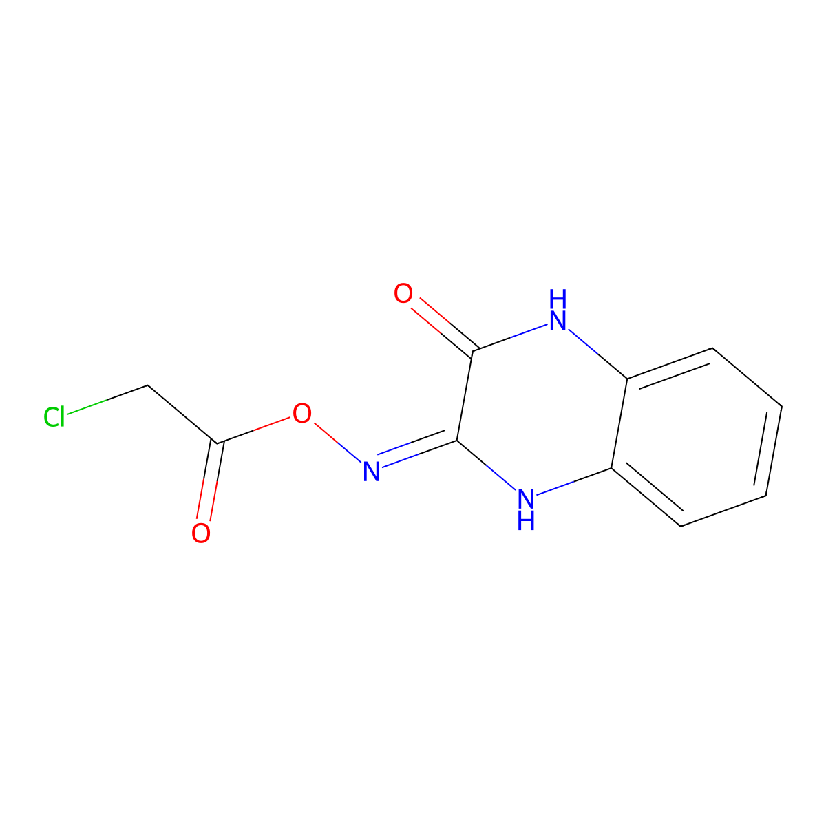 (3-Oxo-1,2,3,4-tetrahydroquinoxalin-2-ylidene)amino 2-chloroacetate molecular structure, CAS 1221728-97-7