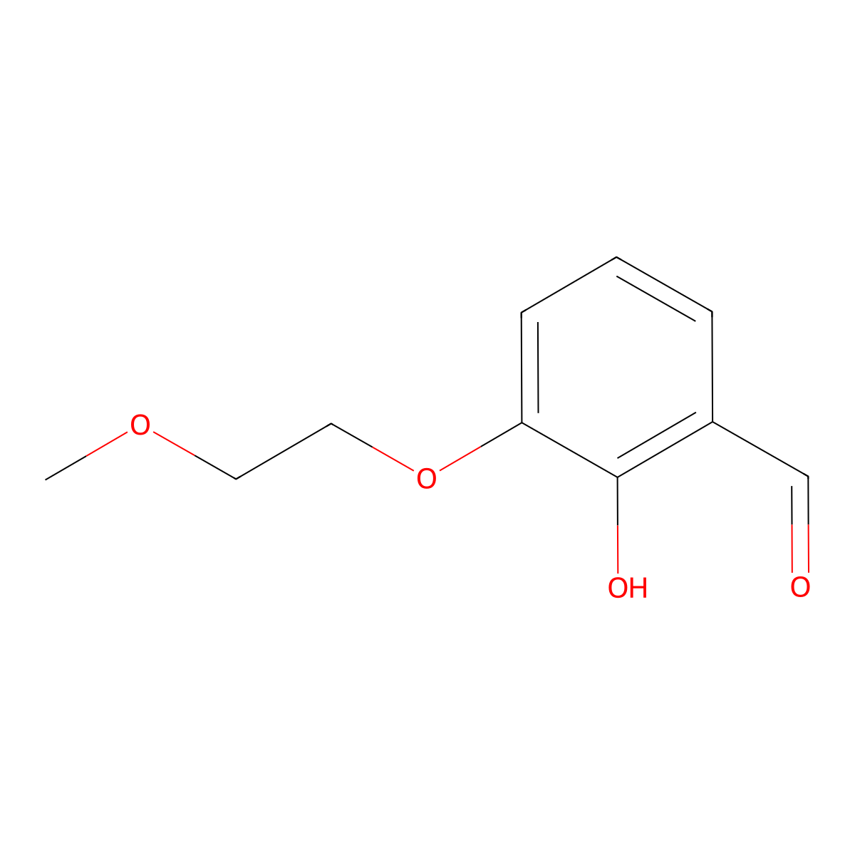 2-Hydroxy-3-(2-methoxyethoxy)benzaldehyde molecular structure, CAS 122174-23-6