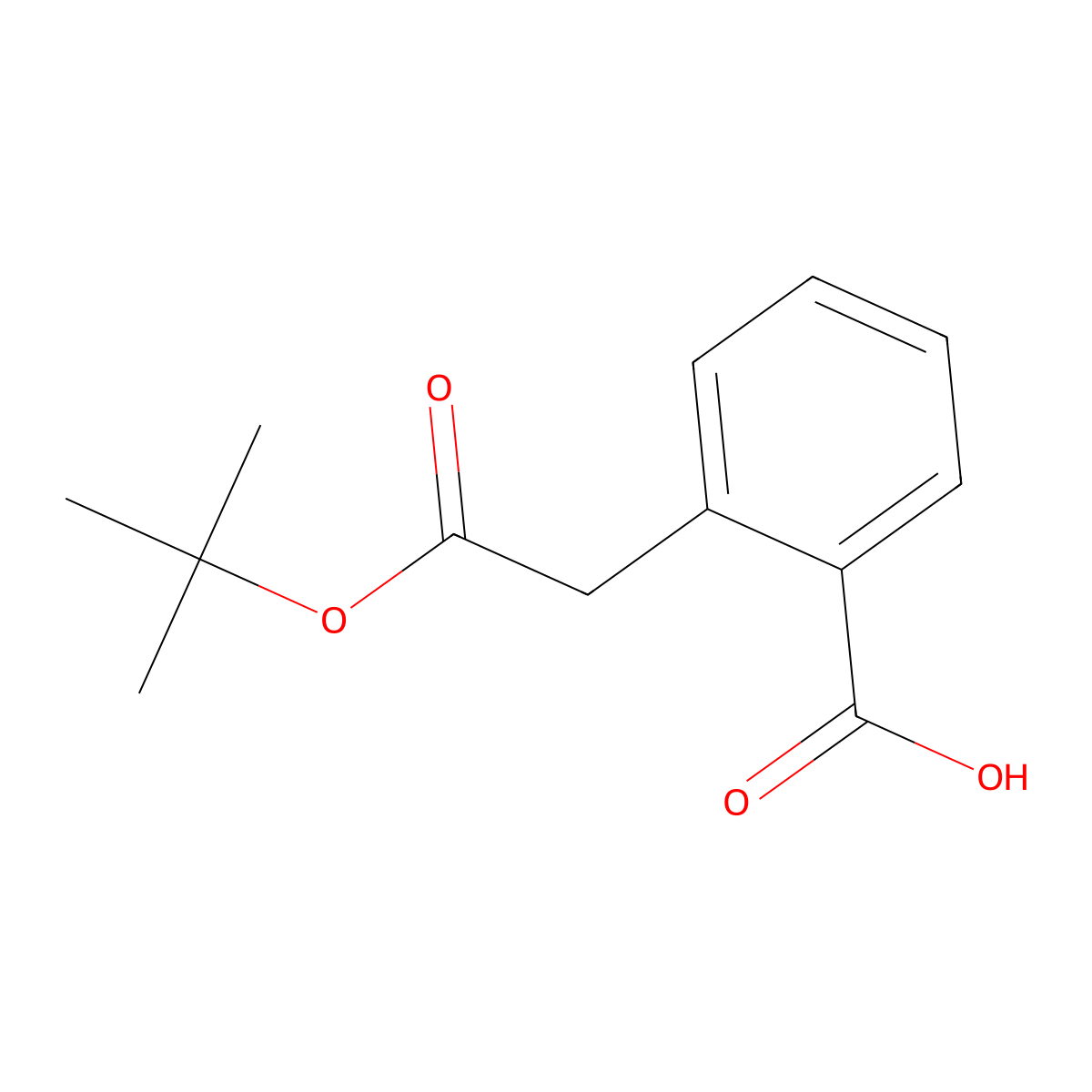2-(2-(Tert-butoxy)-2-oxoethyl)benzoic acid molecular structure, CAS 1221787-89-8
