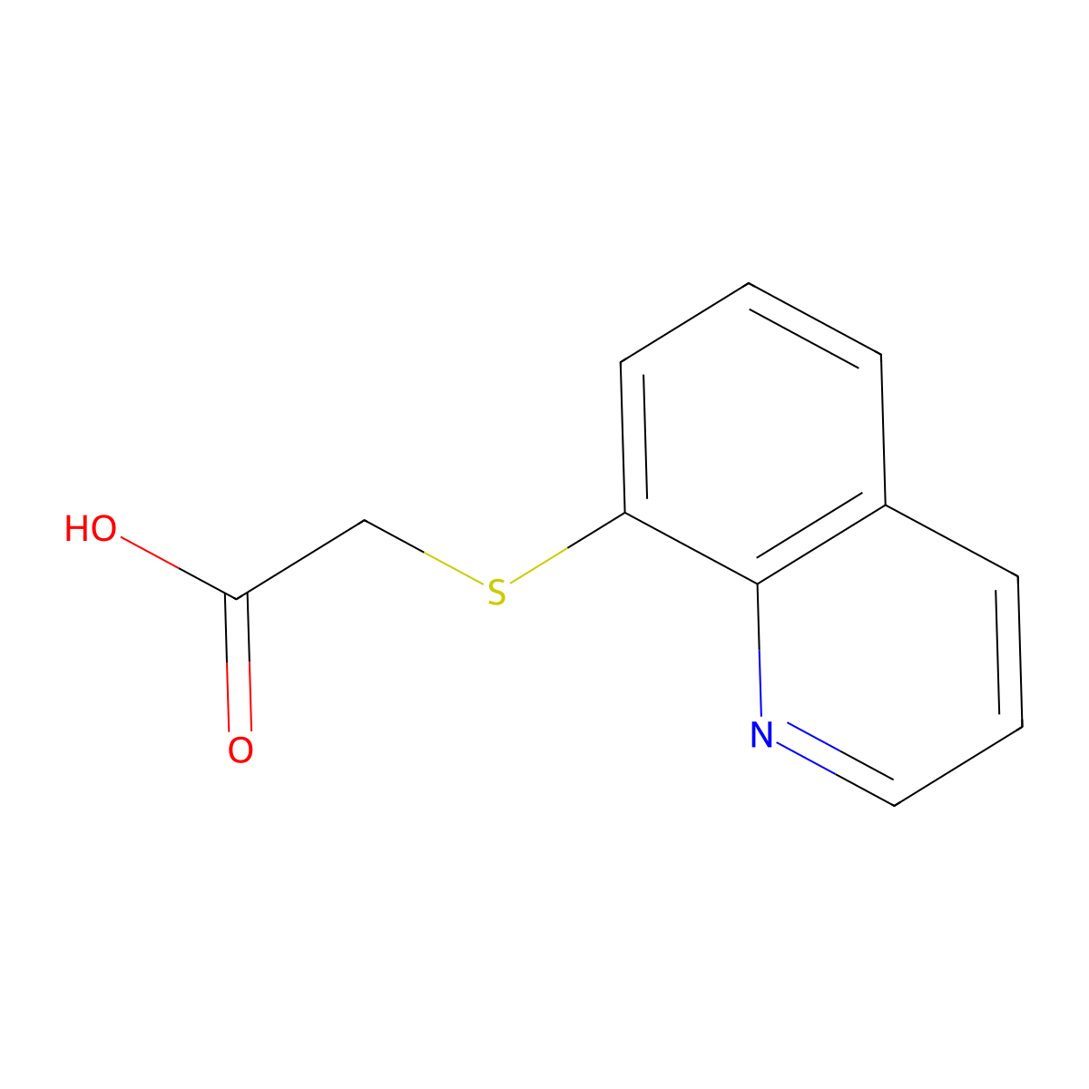 2-(8-Quinolinylthio)acetic acid molecular structure, CAS 122179-85-5
