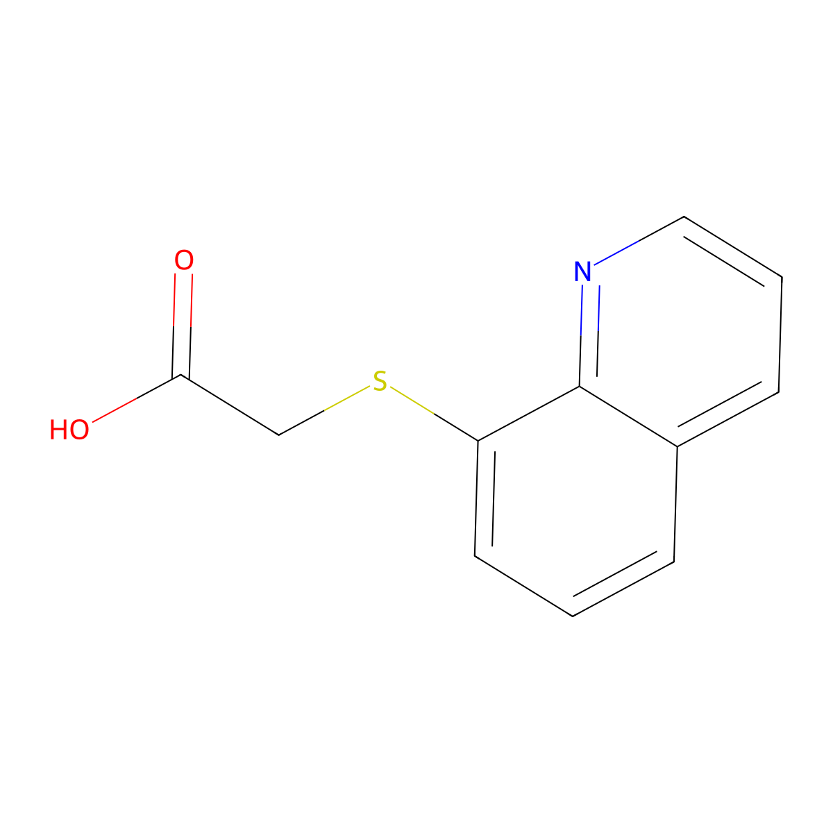 2-(8-Quinolinylthio)acetic acid molecular structure, CAS 122179-85-5