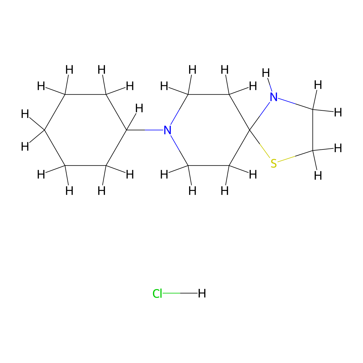 8-Cyclohexyl-1-thia-4,8-diazaspiro[4.5]decane hydrochloride molecular structure, CAS 1221791-74-7