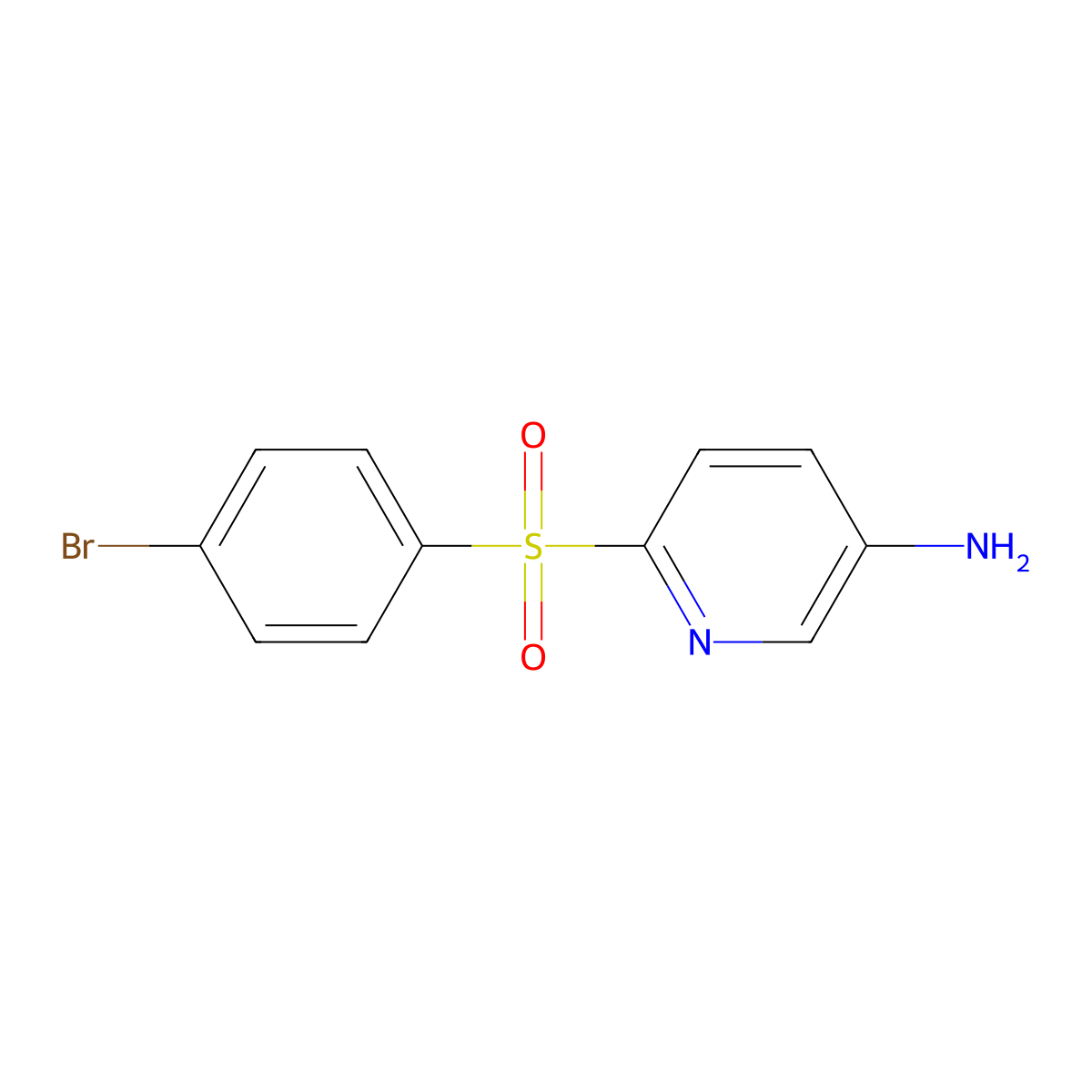 6-[(4-Bromophenyl)sulfonyl]-3-pyridinylamine molecular structure, CAS 1221791-76-9