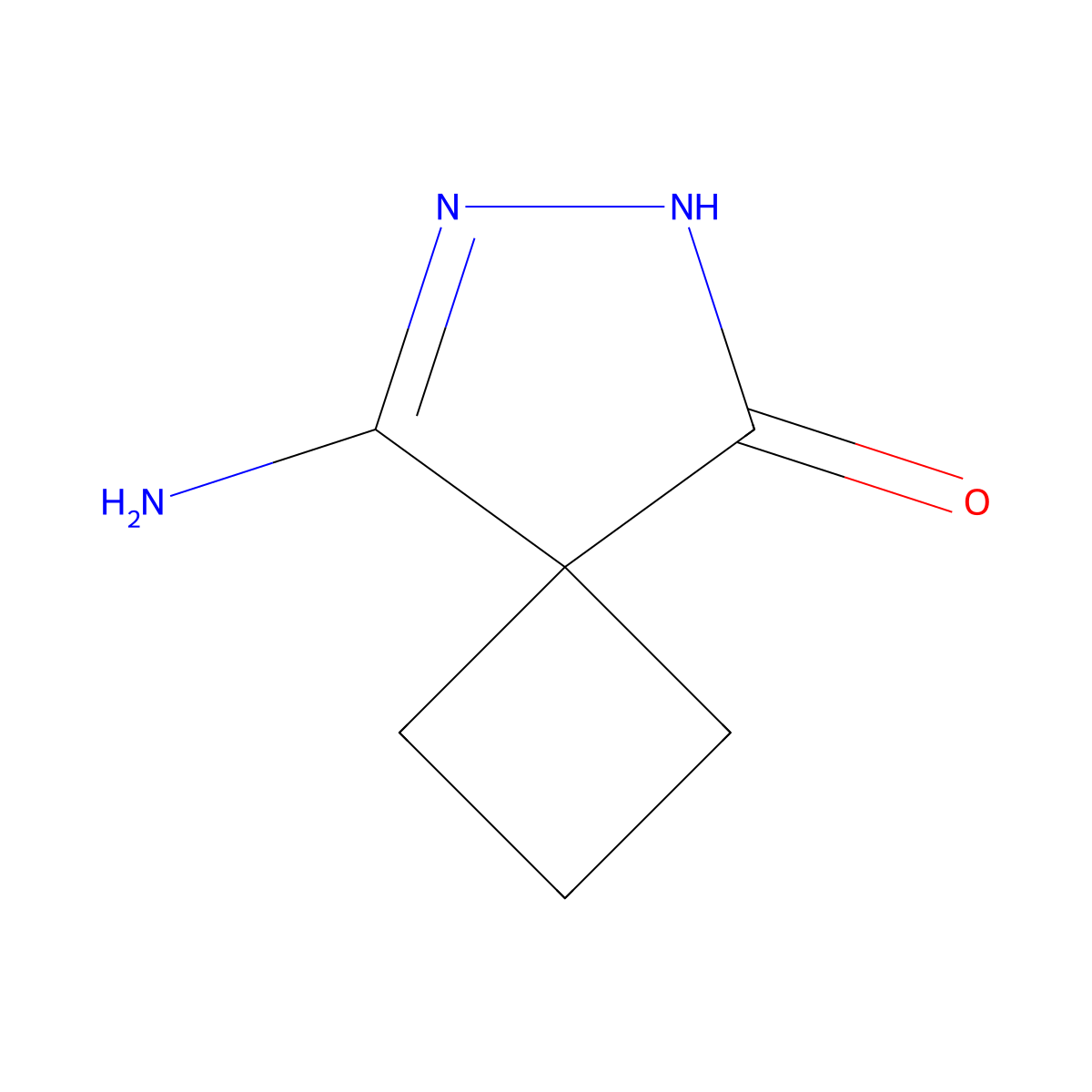 8-Amino-6,7-diazaspiro[3.4]oct-7-en-5-one molecular structure, CAS 1221791-84-9