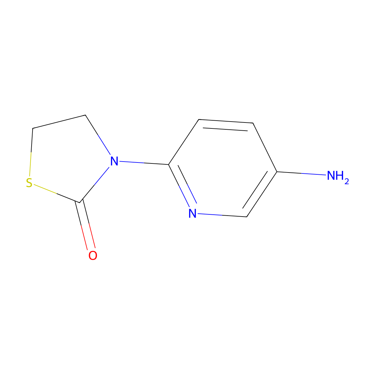 3-(5-Amino-2-pyridinyl)-1,3-thiazolan-2-one molecular structure, CAS 1221791-94-1