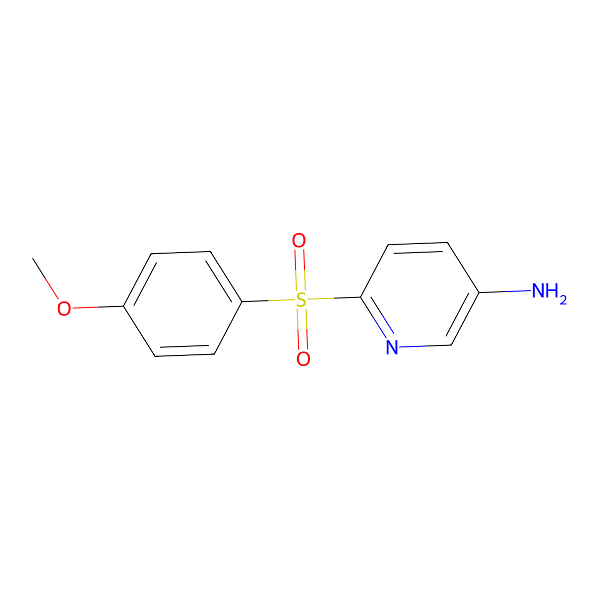 6-[(4-Methoxyphenyl)sulfonyl]-3-pyridinylamine molecular structure, CAS 1221792-06-8