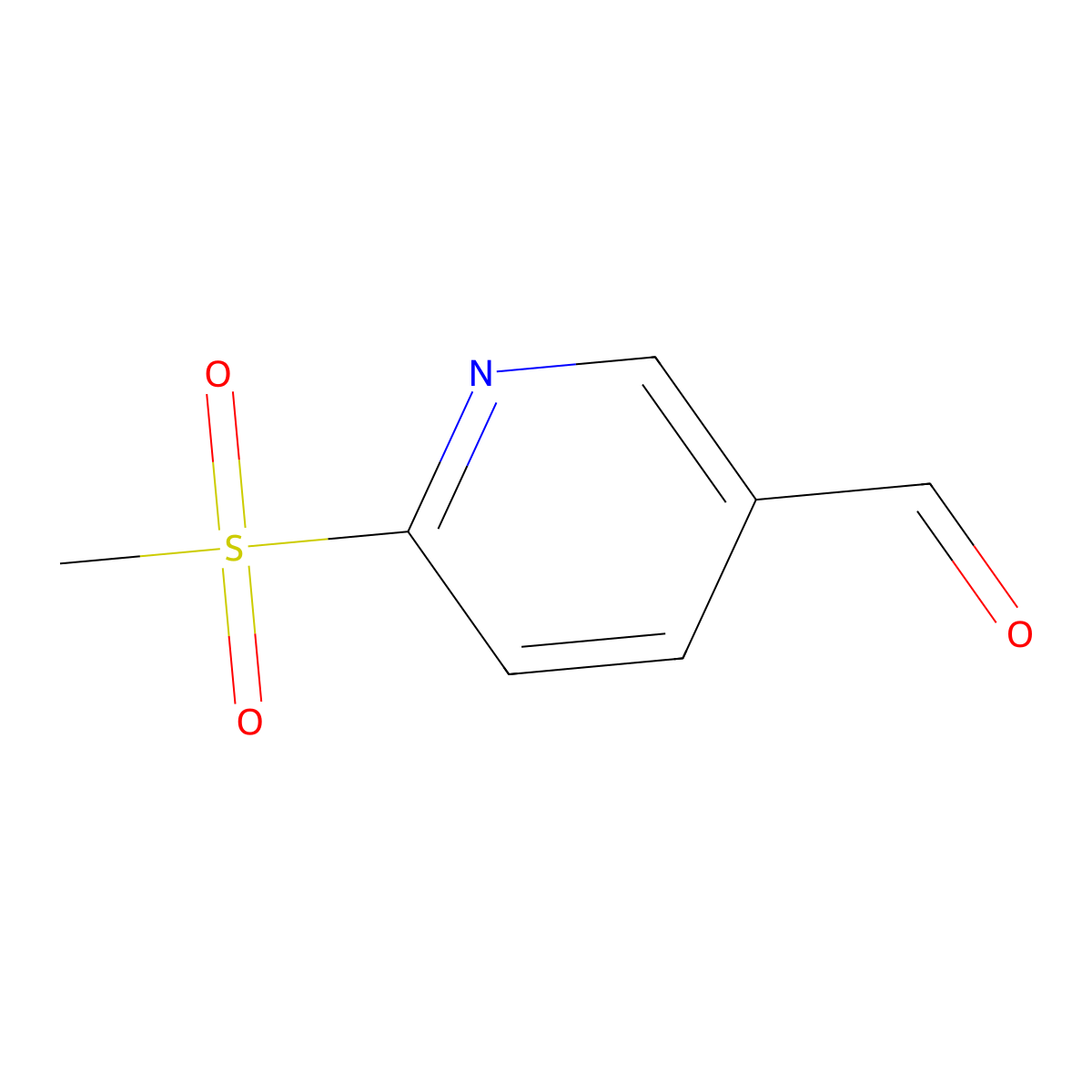 6-(Methylsulfonyl)nicotinaldehyde molecular structure, CAS 1221792-08-0