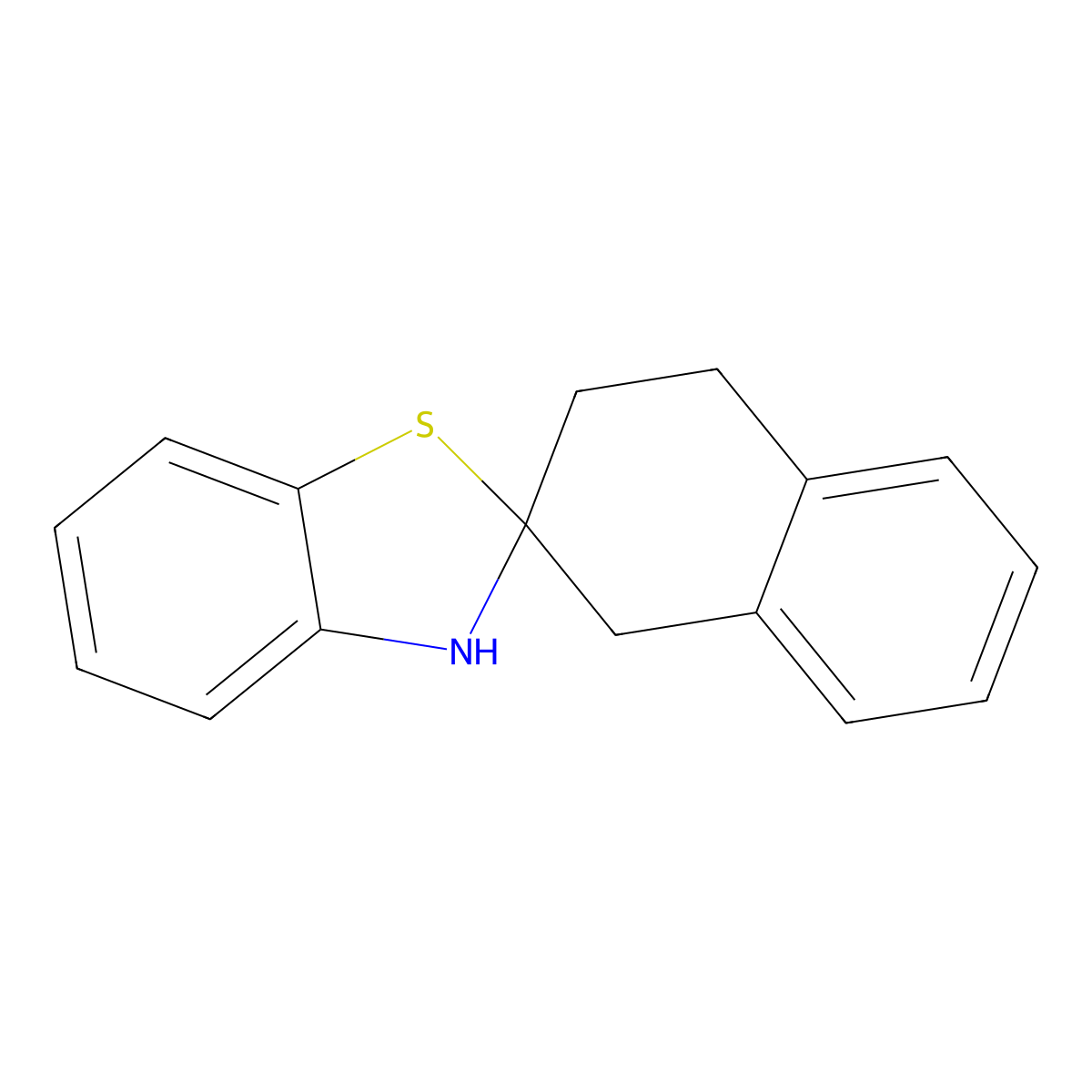 3',4'-dihydro-1'H,3H-spiro[1,3-benzothiazole-2,2'-naphthalene] molecular structure, CAS 1221792-12-6