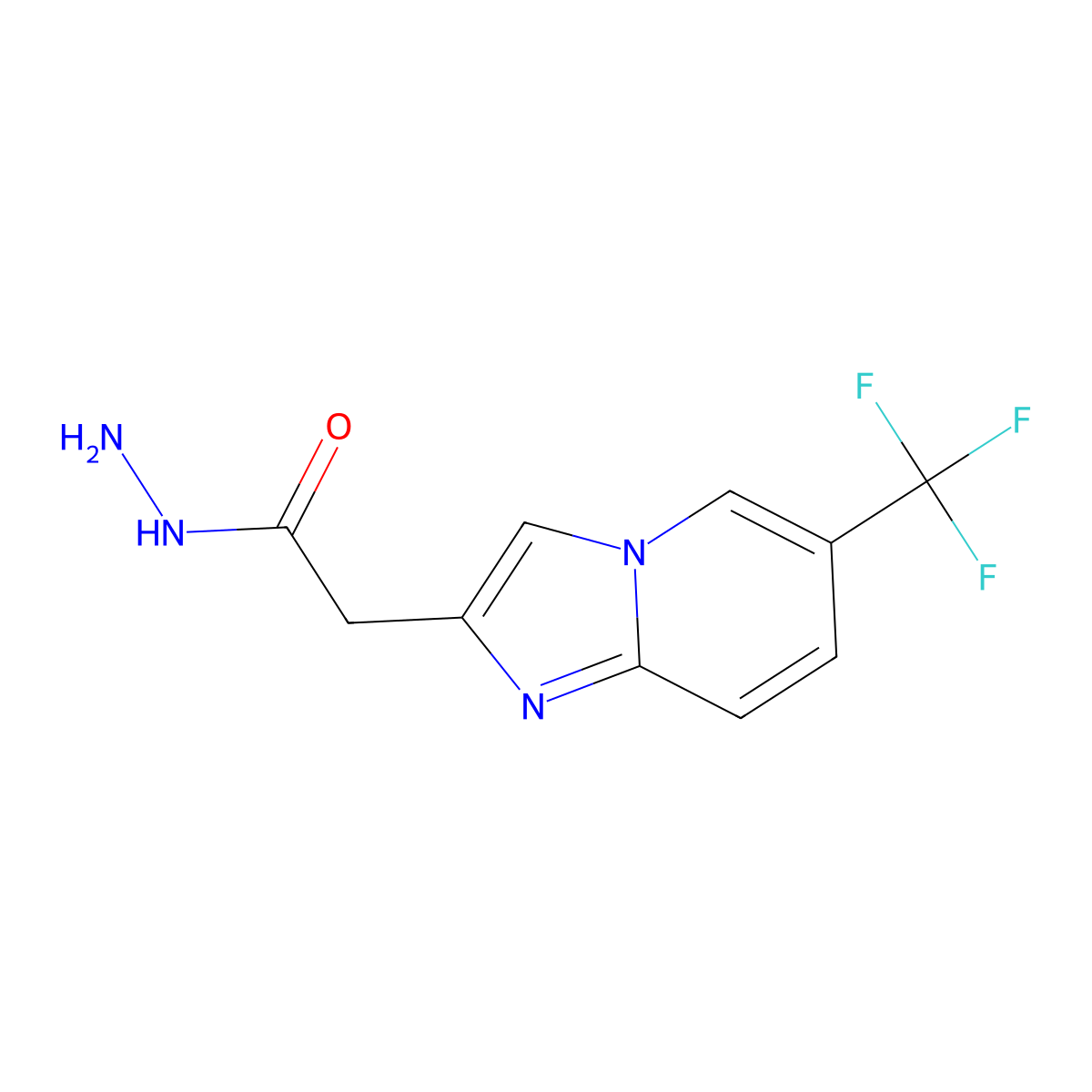 2-[6-(Trifluoromethyl)imidazo[1,2-a]pyridin-2-yl]acetohydrazide molecular structure, CAS 1221792-29-5