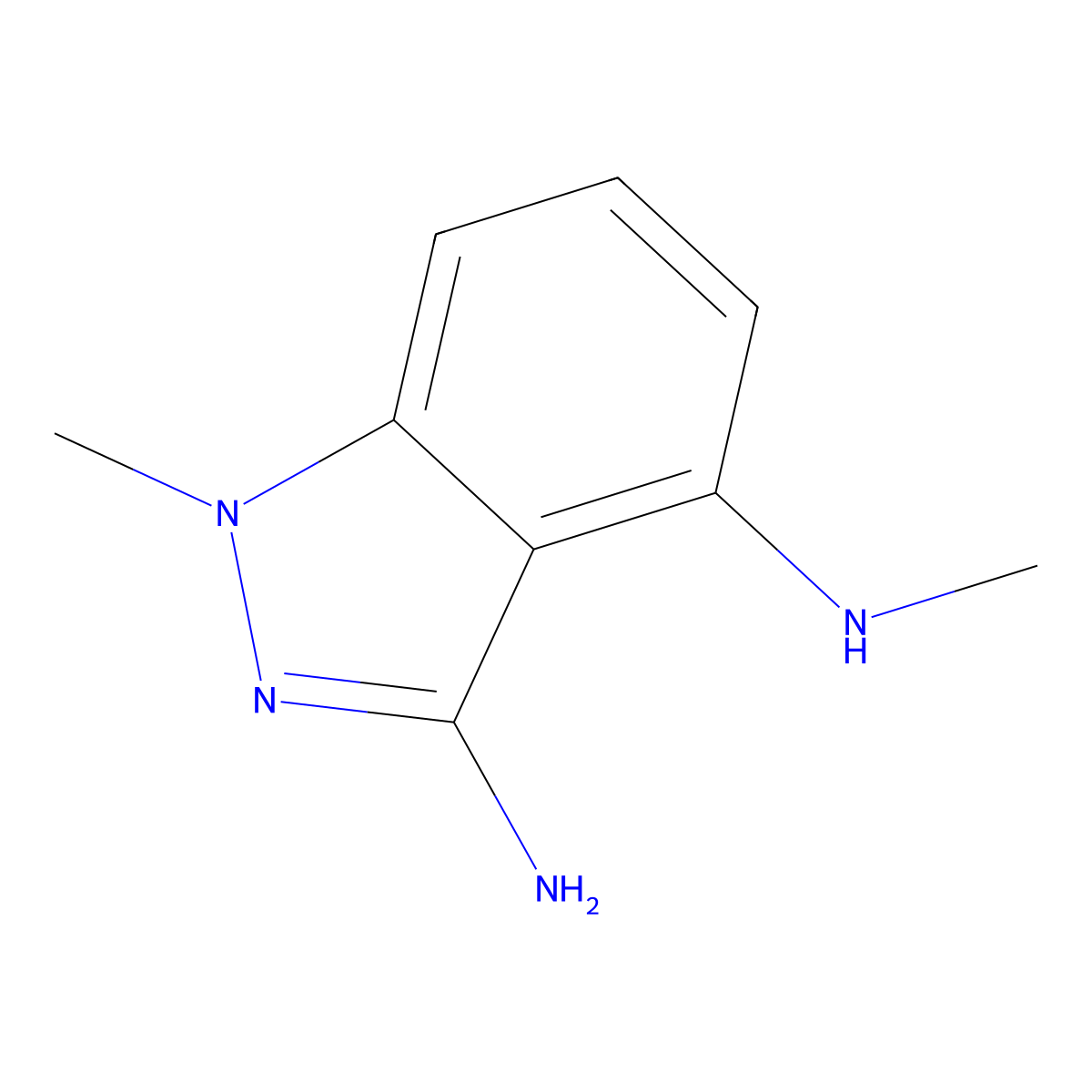 N4,1-Dimethyl-1H-indazole-3,4-diamine molecular structure, CAS 1221792-30-8