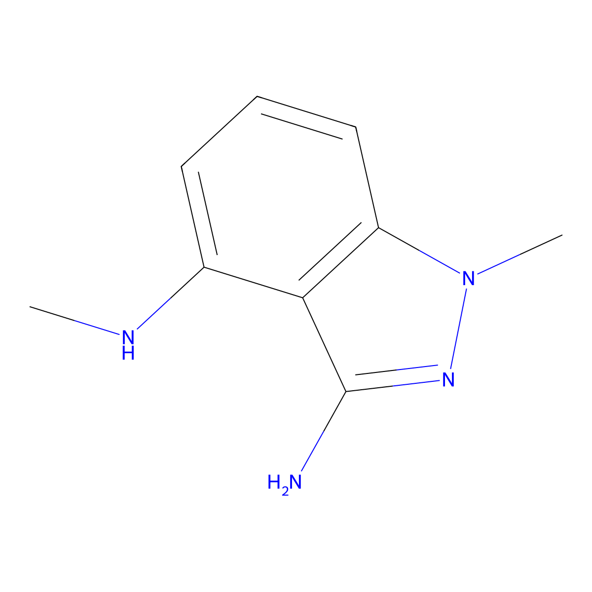 N4,1-Dimethyl-1H-indazole-3,4-diamine molecular structure, CAS 1221792-30-8