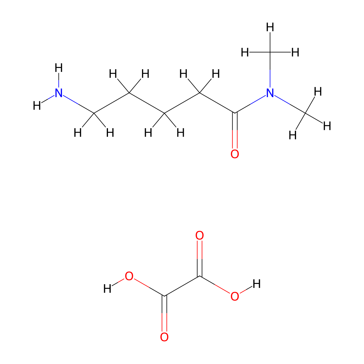 5-Amino-N,N-dimethylpentanamide oxalate molecular structure, CAS 1221792-33-1