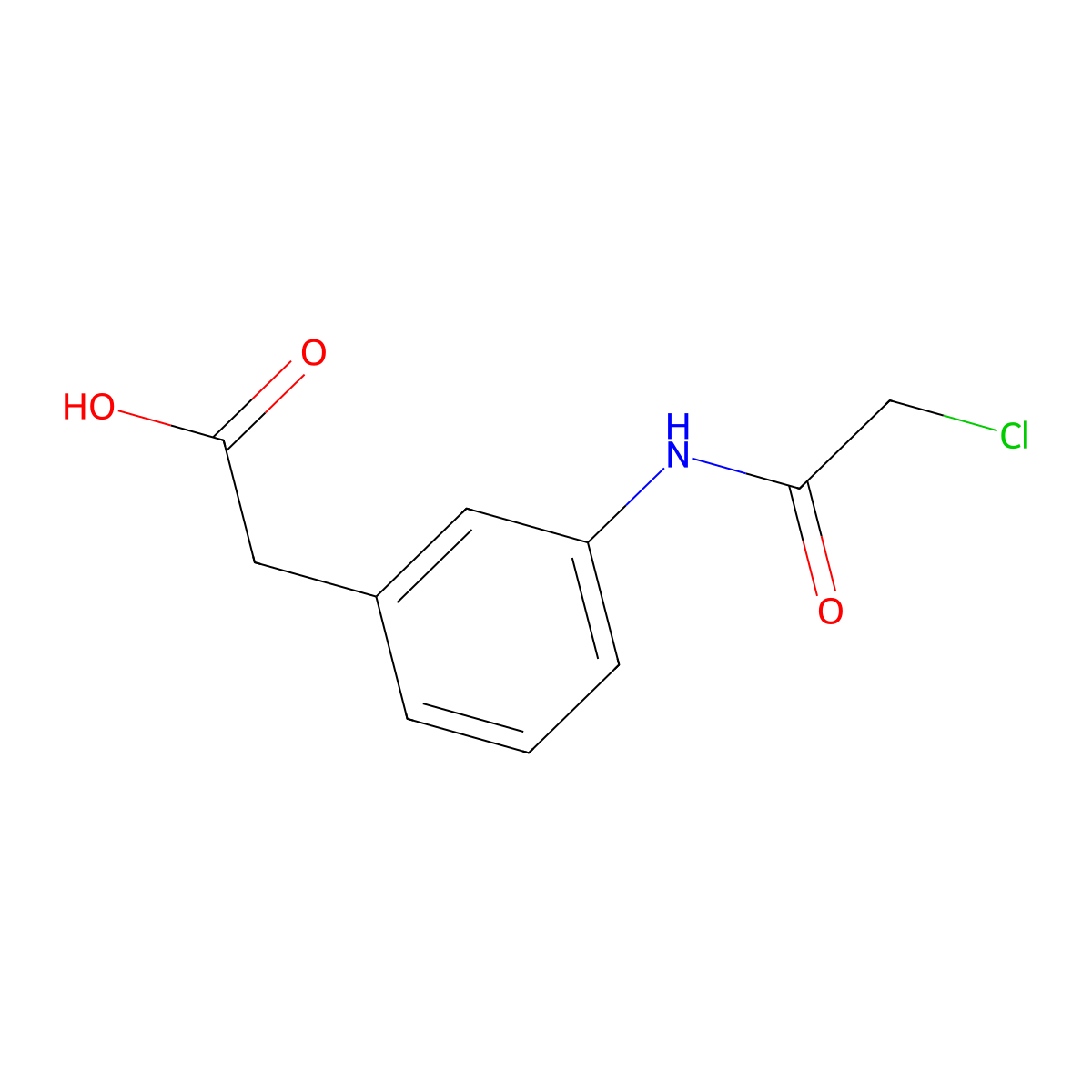 N-Chloroacetyl-3-aminophenylacetic acid molecular structure, CAS 1221792-51-3
