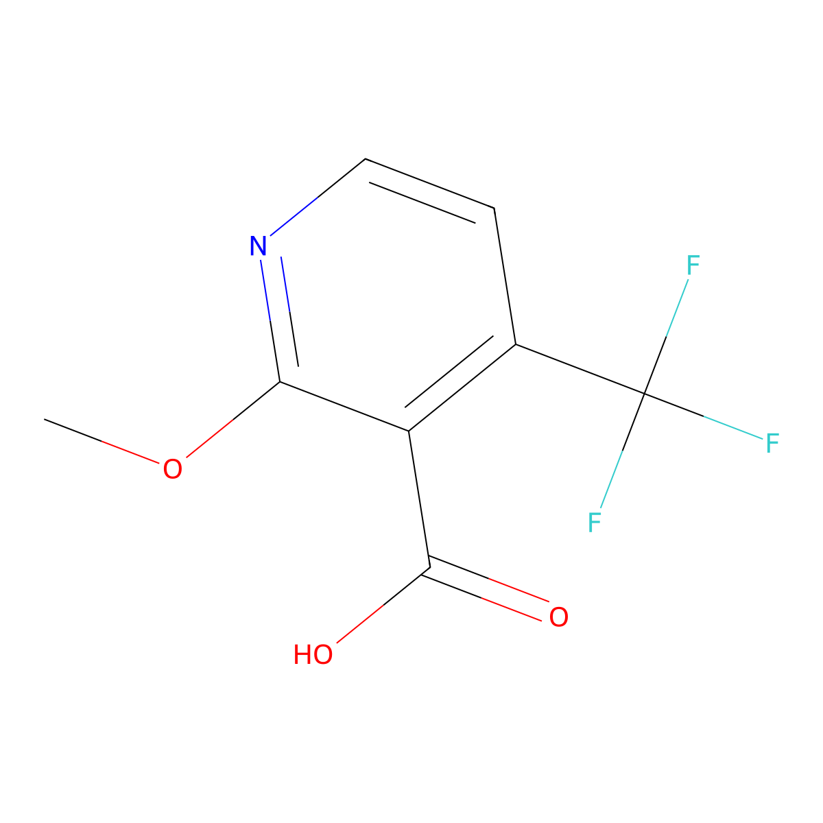2-Methoxy-4-(trifluoromethyl)nicotinic acid molecular structure, CAS 1221792-53-5